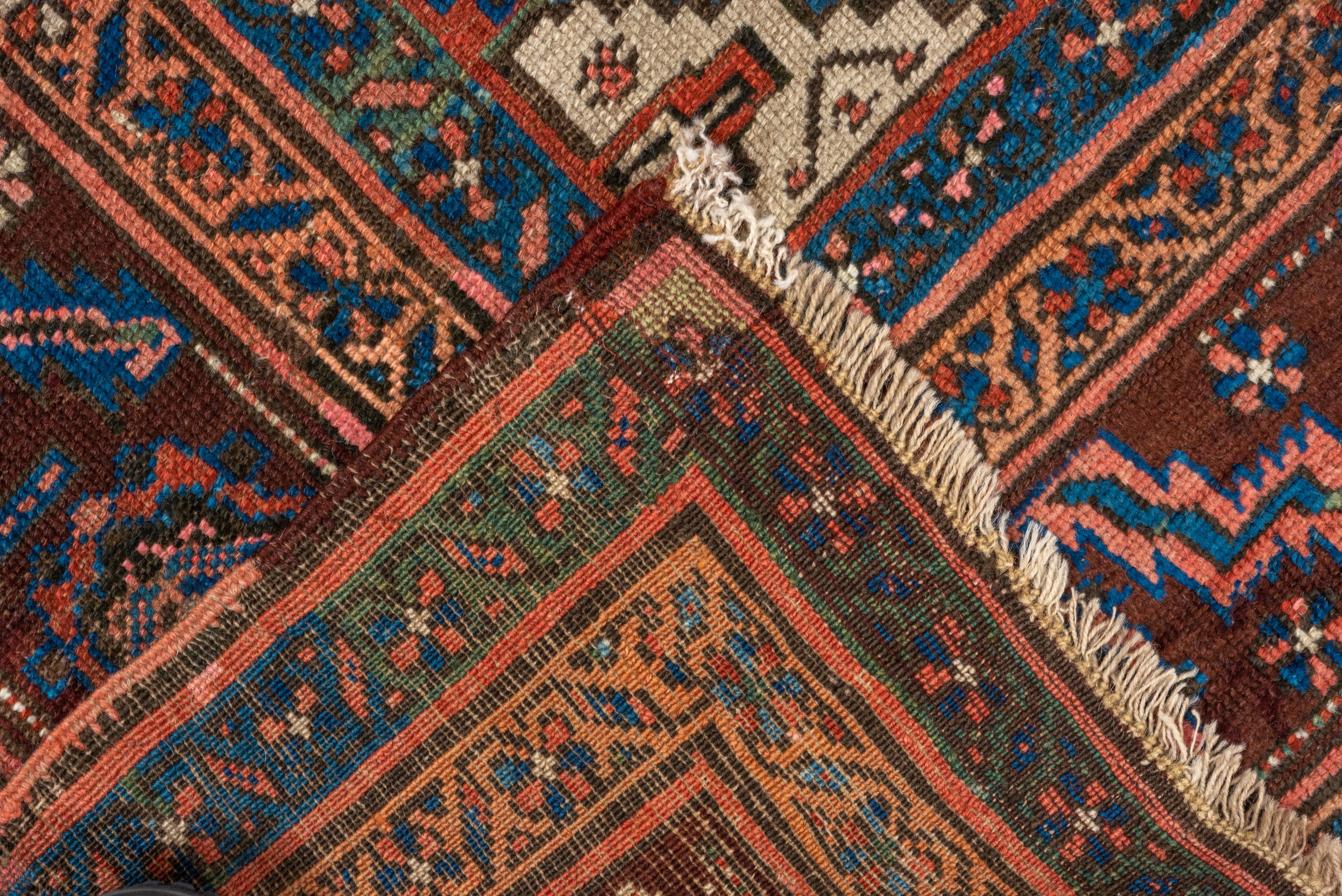 20th Century Antique Bakhshayesh Rug Coral Field with Floral Motifs For Sale