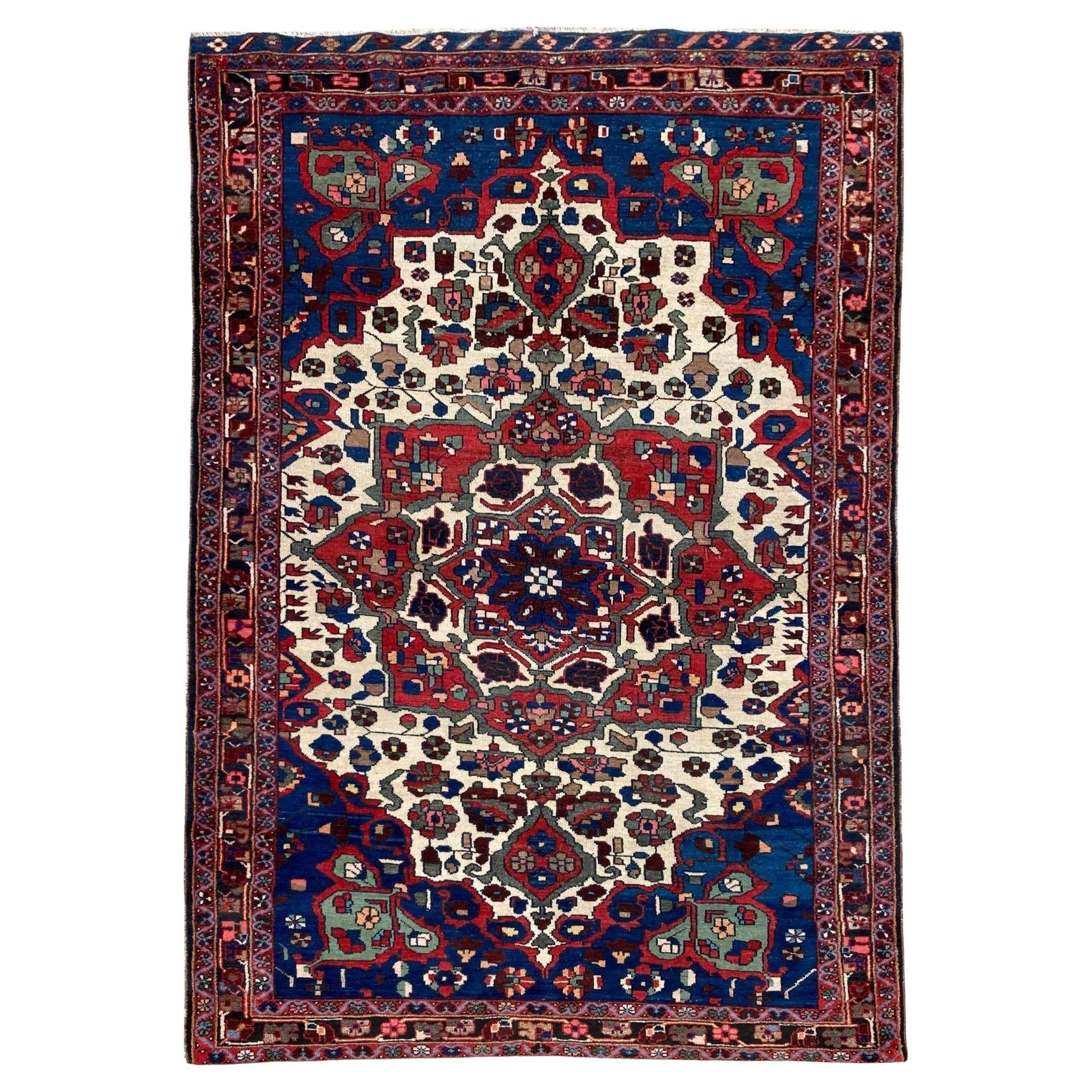 Antique Bakhtiar Rug 1.92m X 1.35m For Sale