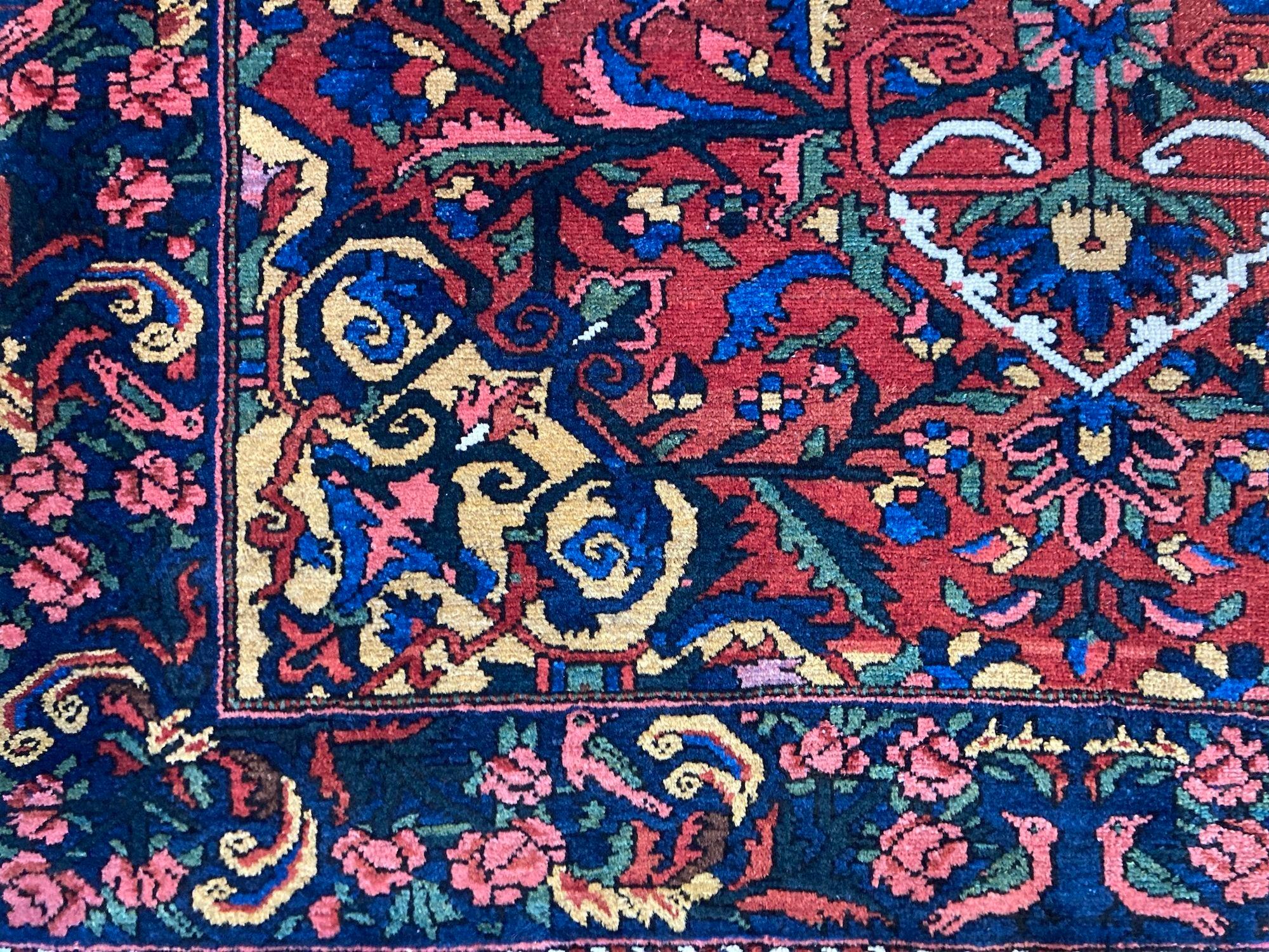 Early 20th Century Antique Bakhtiar Rug For Sale