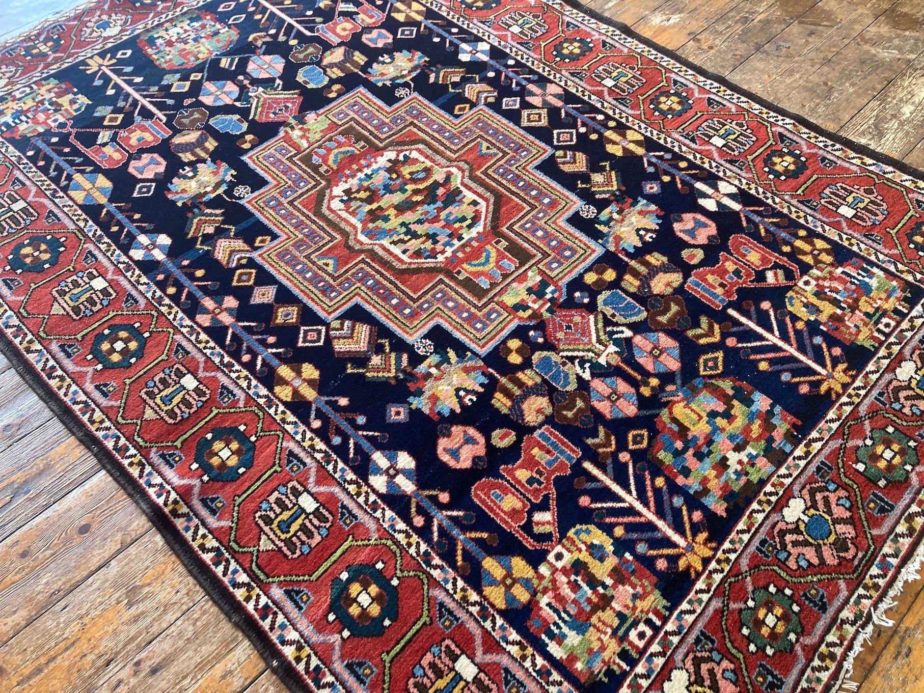 Lana Tappeto antico Bakhtiar 2,06 m x 1,41 m in vendita