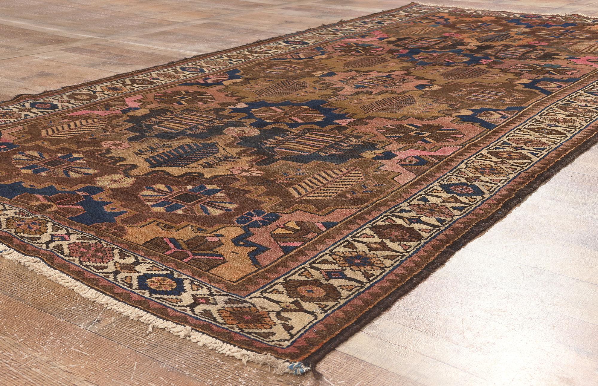 Hand-Knotted Antique Persian Bakhtiari Rug with Four Seasons Garden Design For Sale