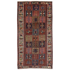 Antique Bakhtiari Area Rug with Four Seasons Garden Design, Persian Gallery Rug