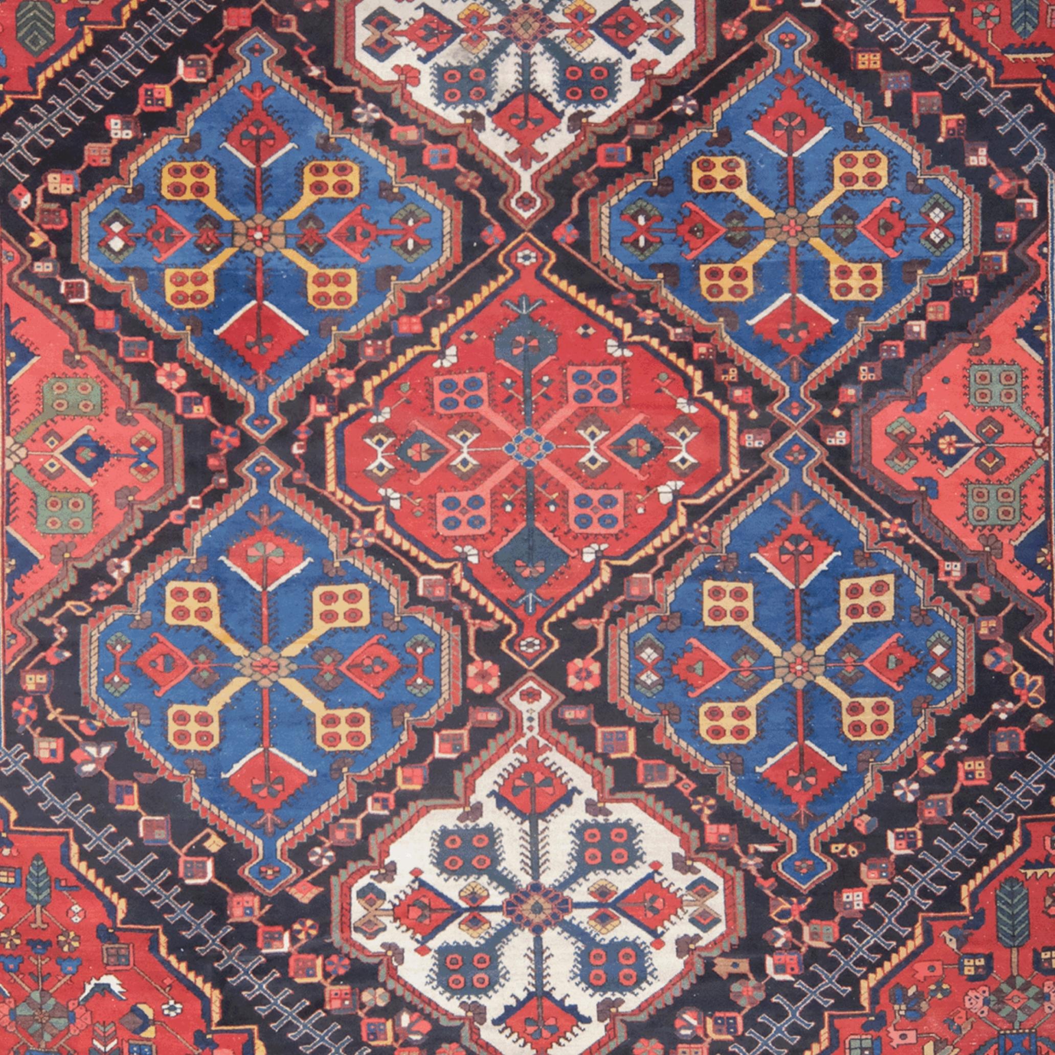 Persian Antique Bakhtiari Carpet For Sale