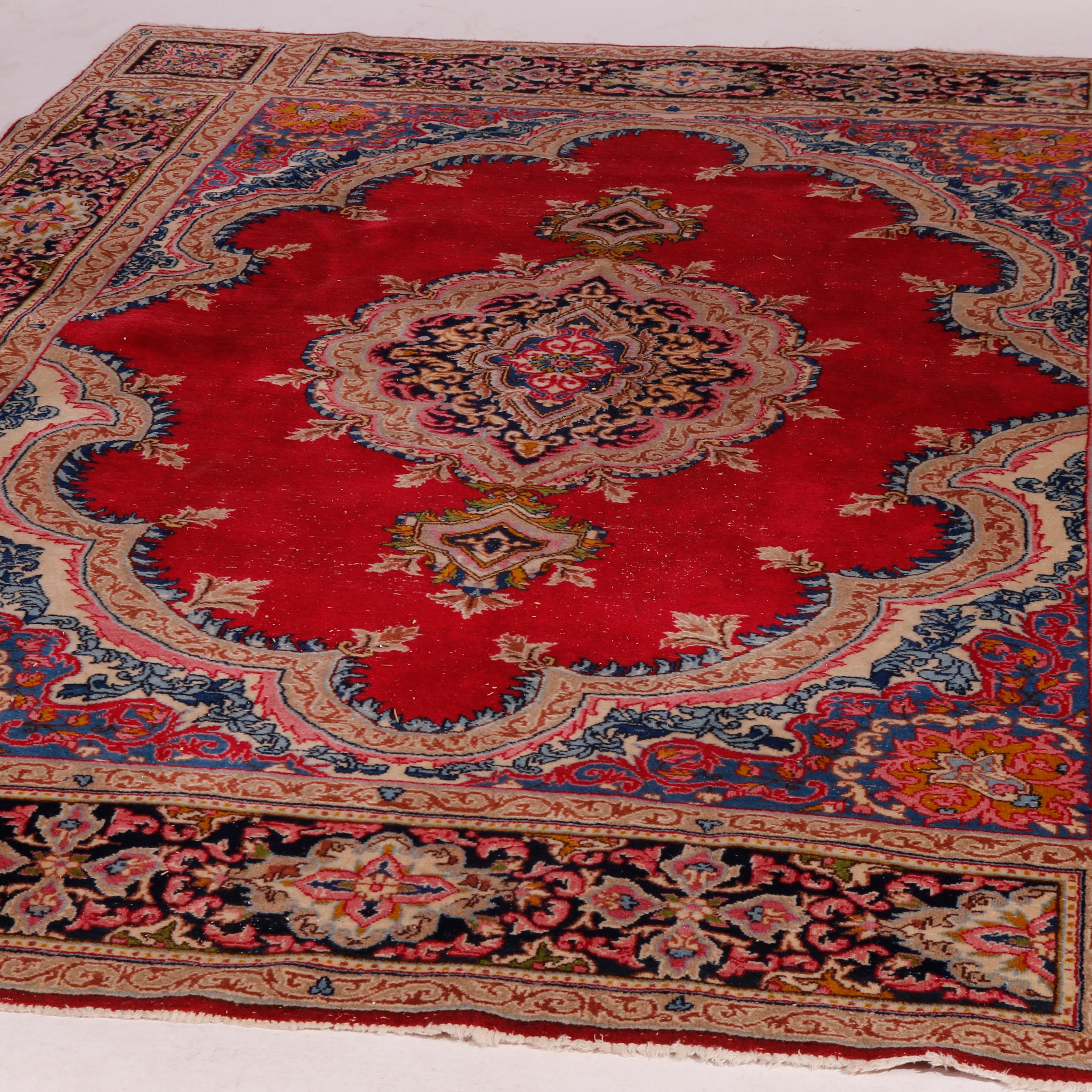 Antique Bakhtiari Oriental Wool Rug Approximately, circa 1930 For Sale 7
