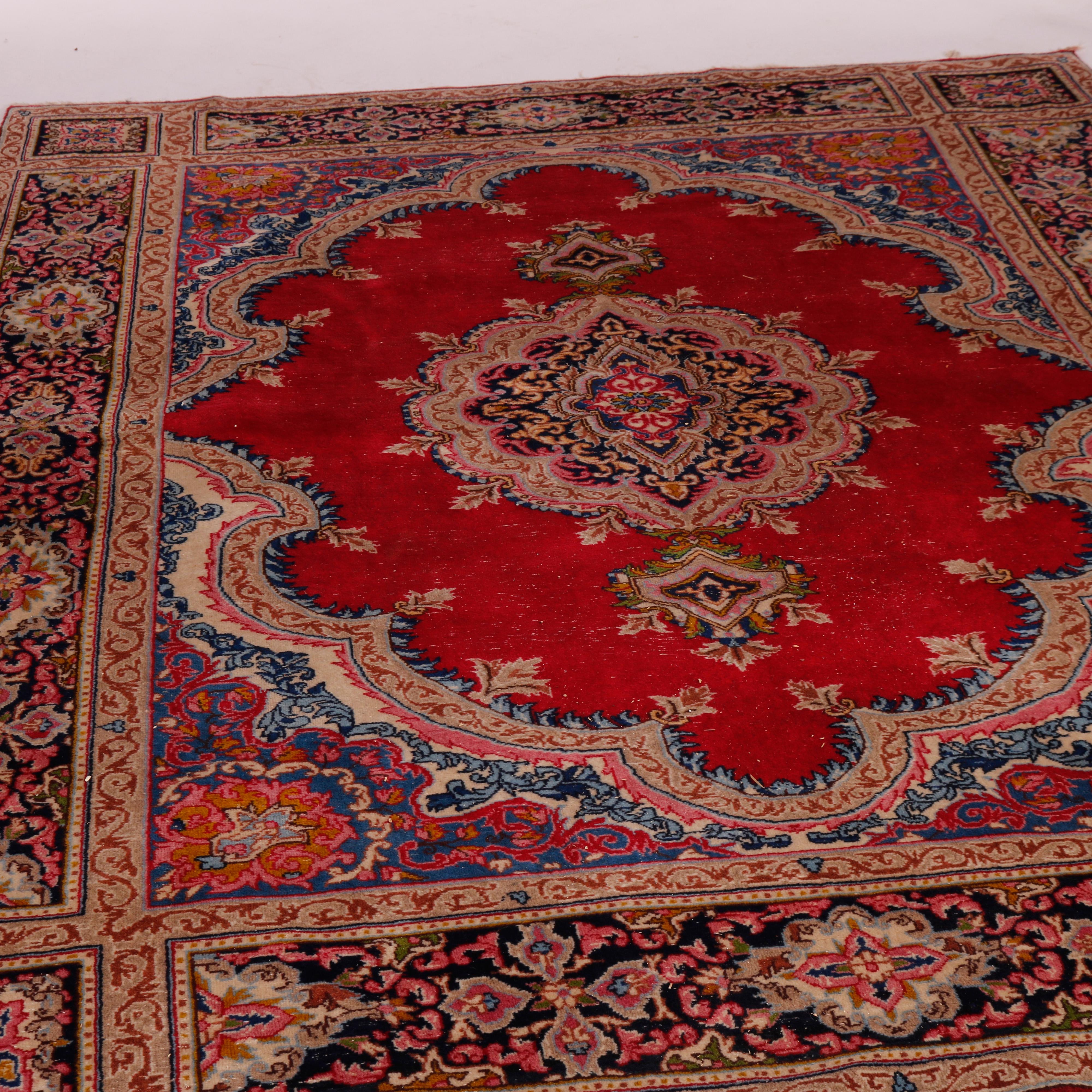 Antique Bakhtiari Oriental Wool Rug Approximately, circa 1930 For Sale 8
