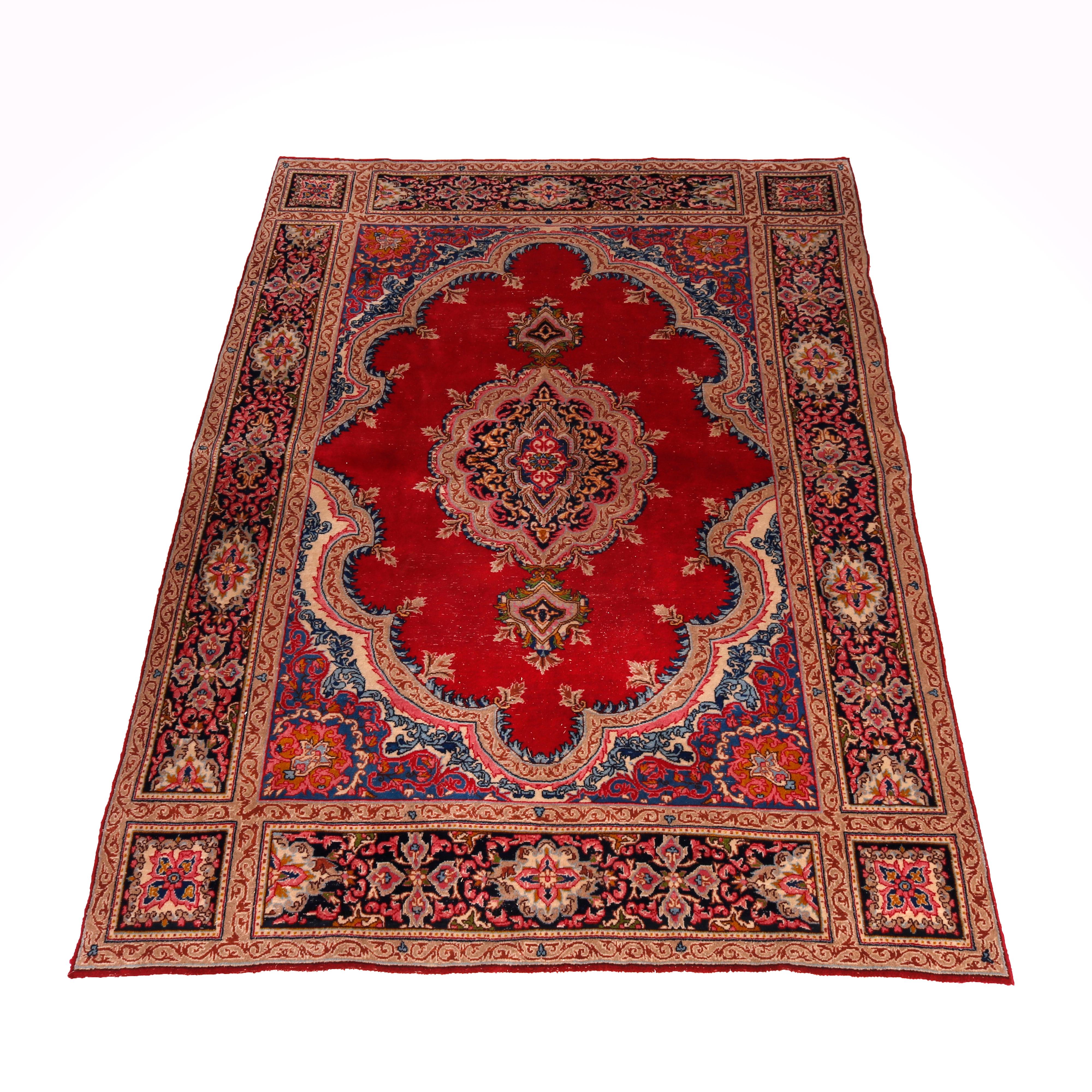 Antique Bakhtiari Oriental Wool Rug Approximately, circa 1930 For Sale 10