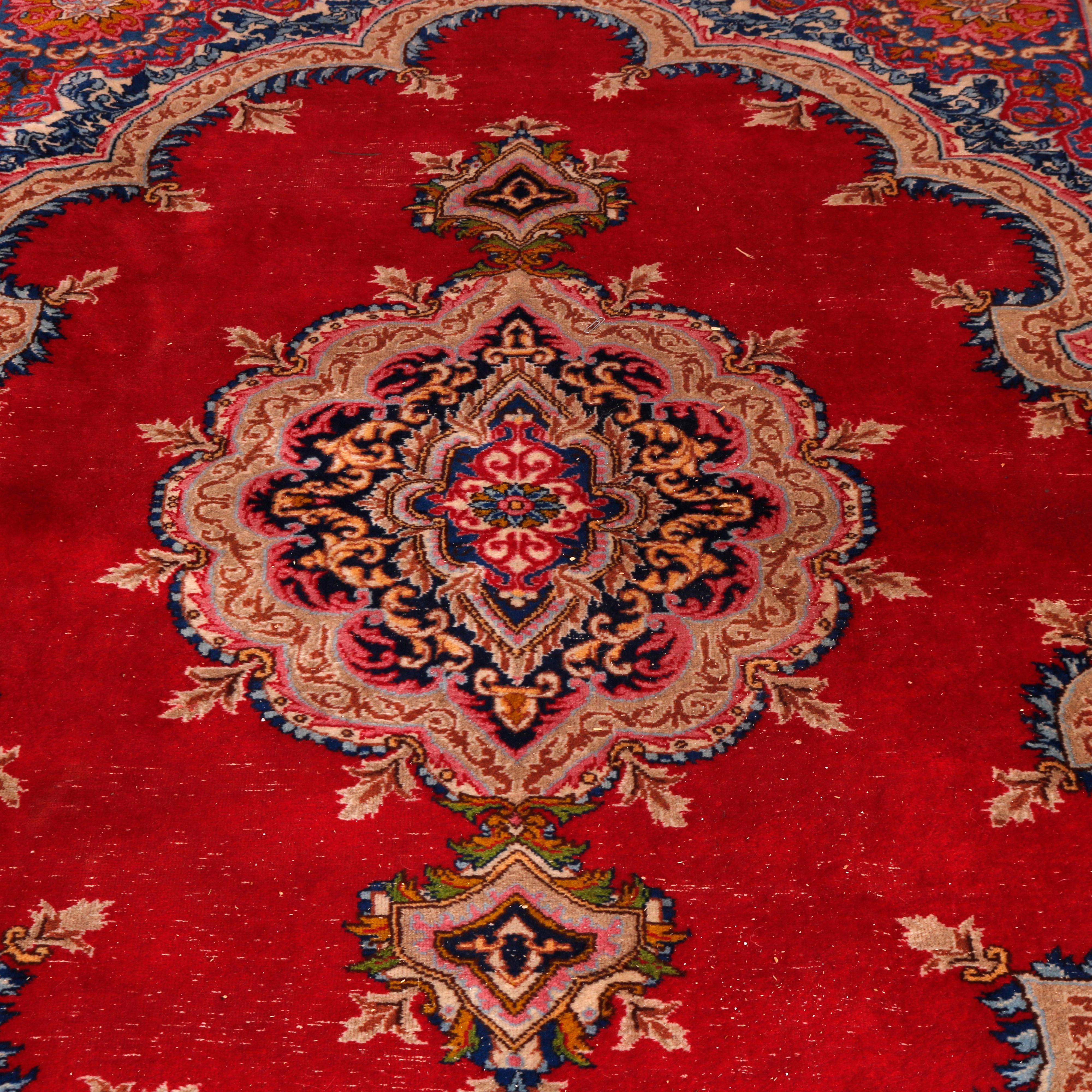 Antique Bakhtiari Oriental Wool Rug Approximately, circa 1930 For Sale 1