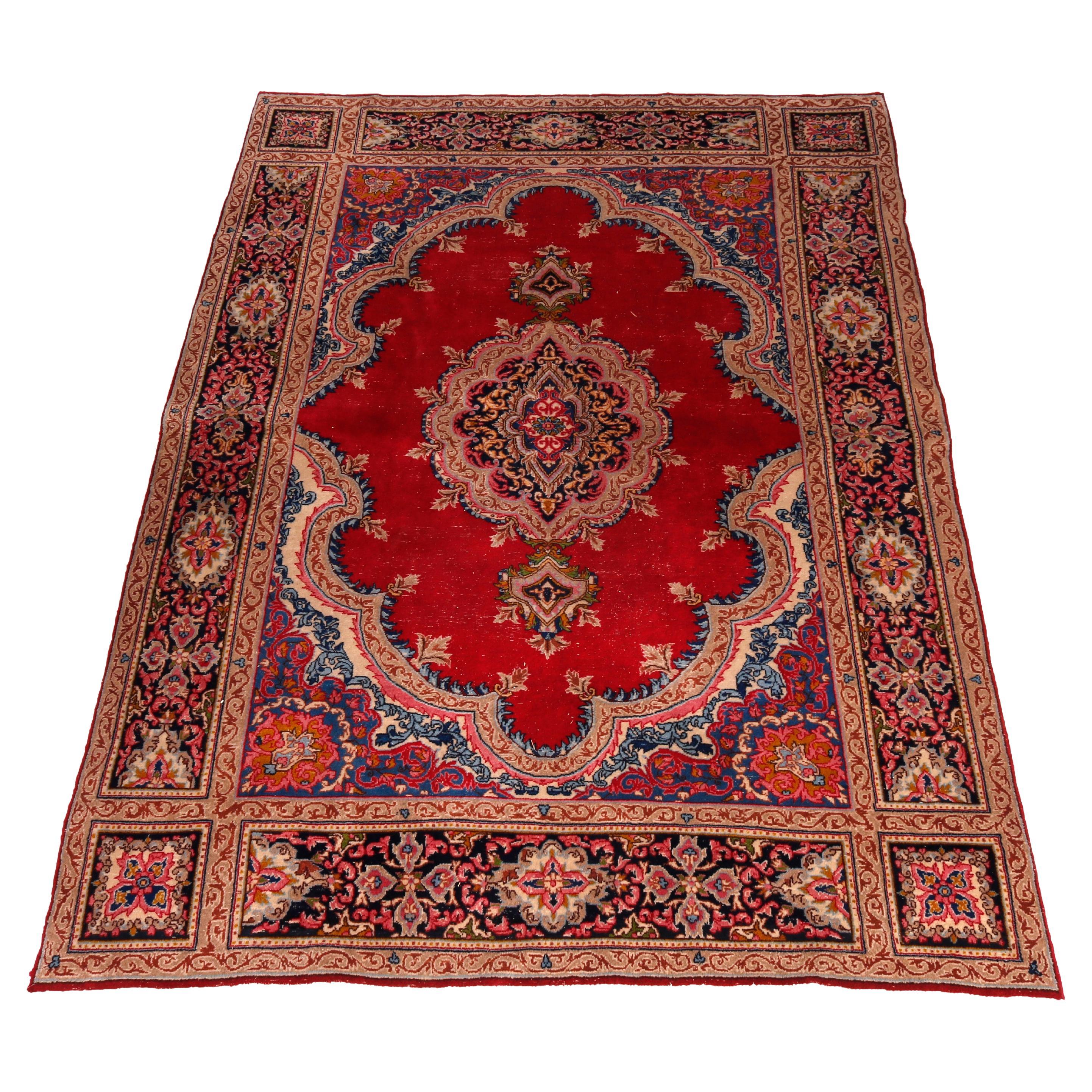 Antique Bakhtiari Oriental Wool Rug Approximately, circa 1930 For Sale