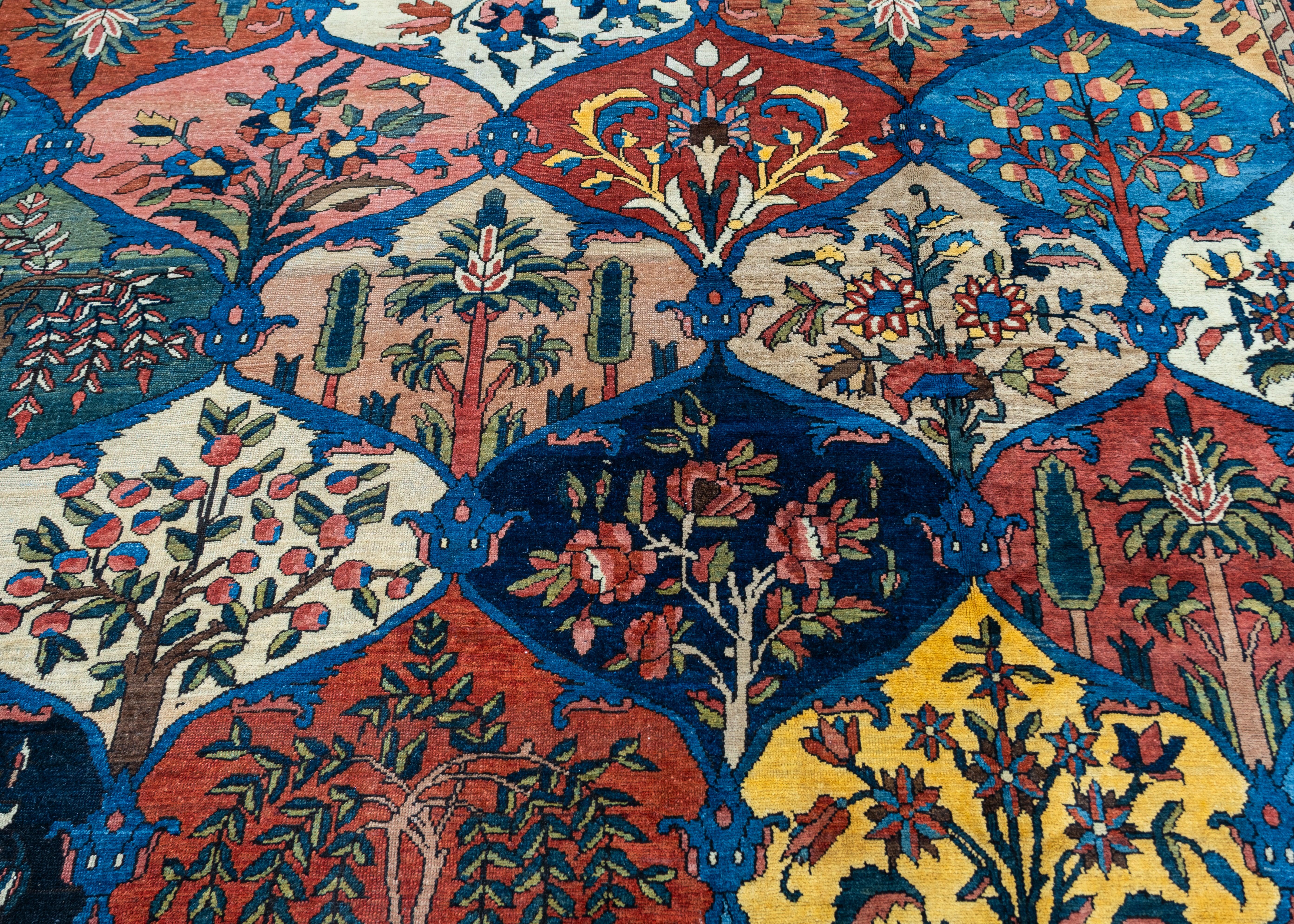 Turc Tapis persan Bakhtiari ancien 13'6