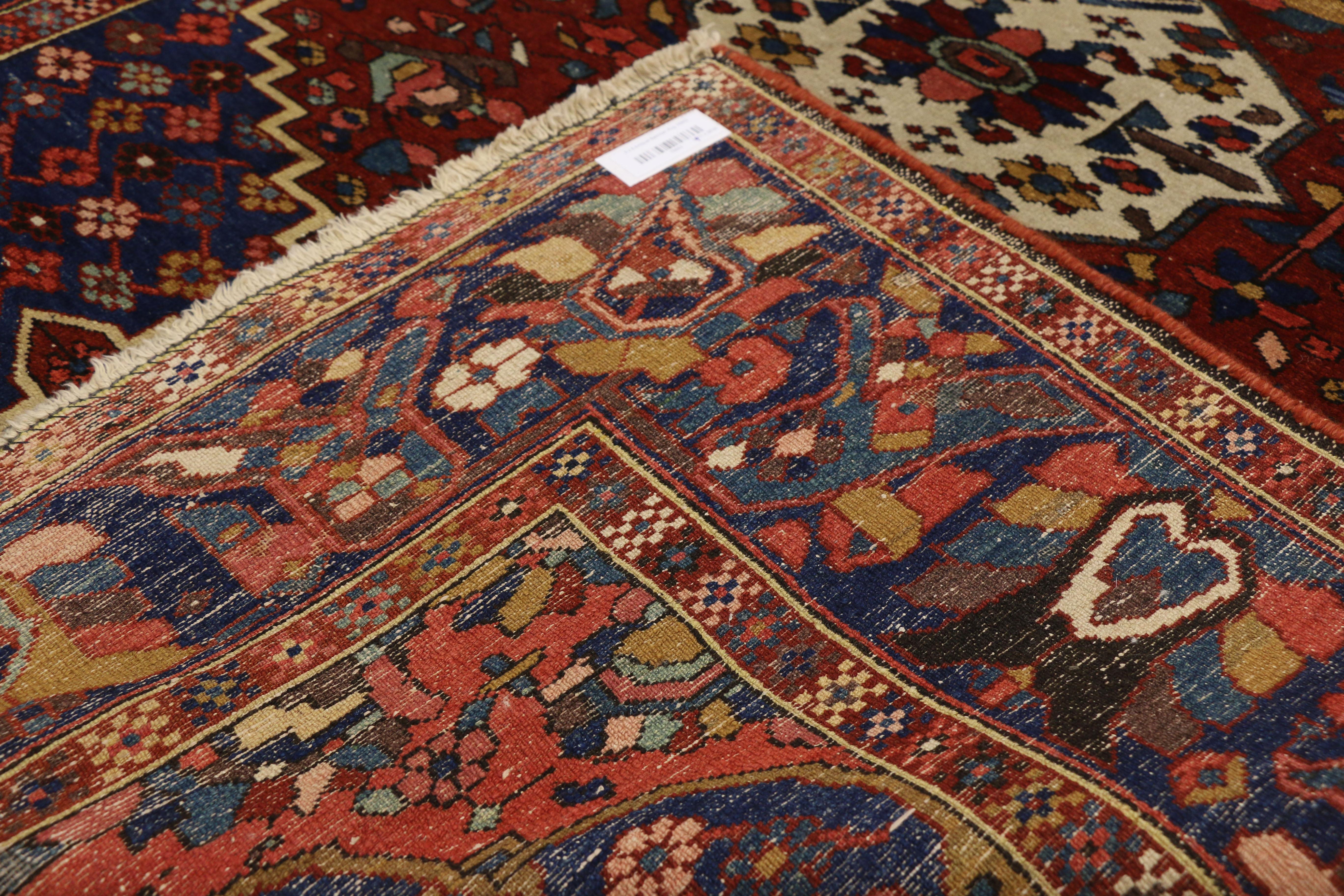 20th Century Antique Bakhtiari Persian Rug with Traditional Modern Style For Sale
