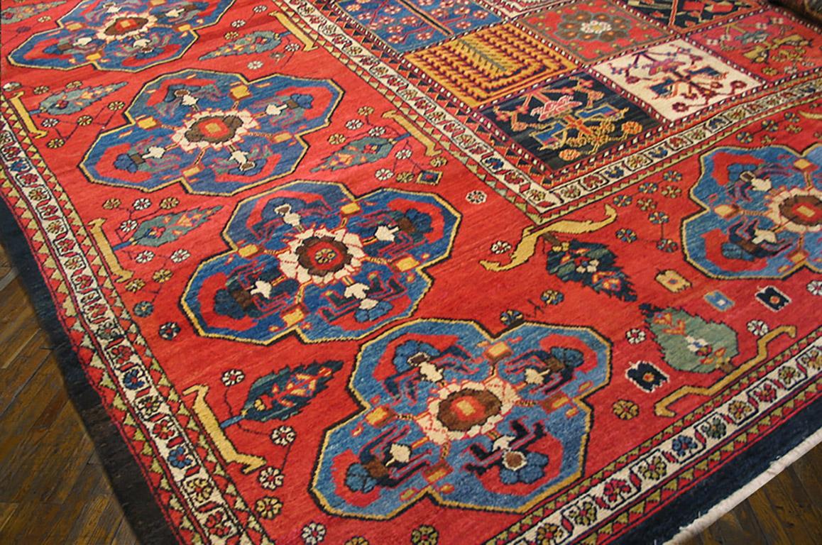 Antique Bakhtiari rug. Measures: 16'0