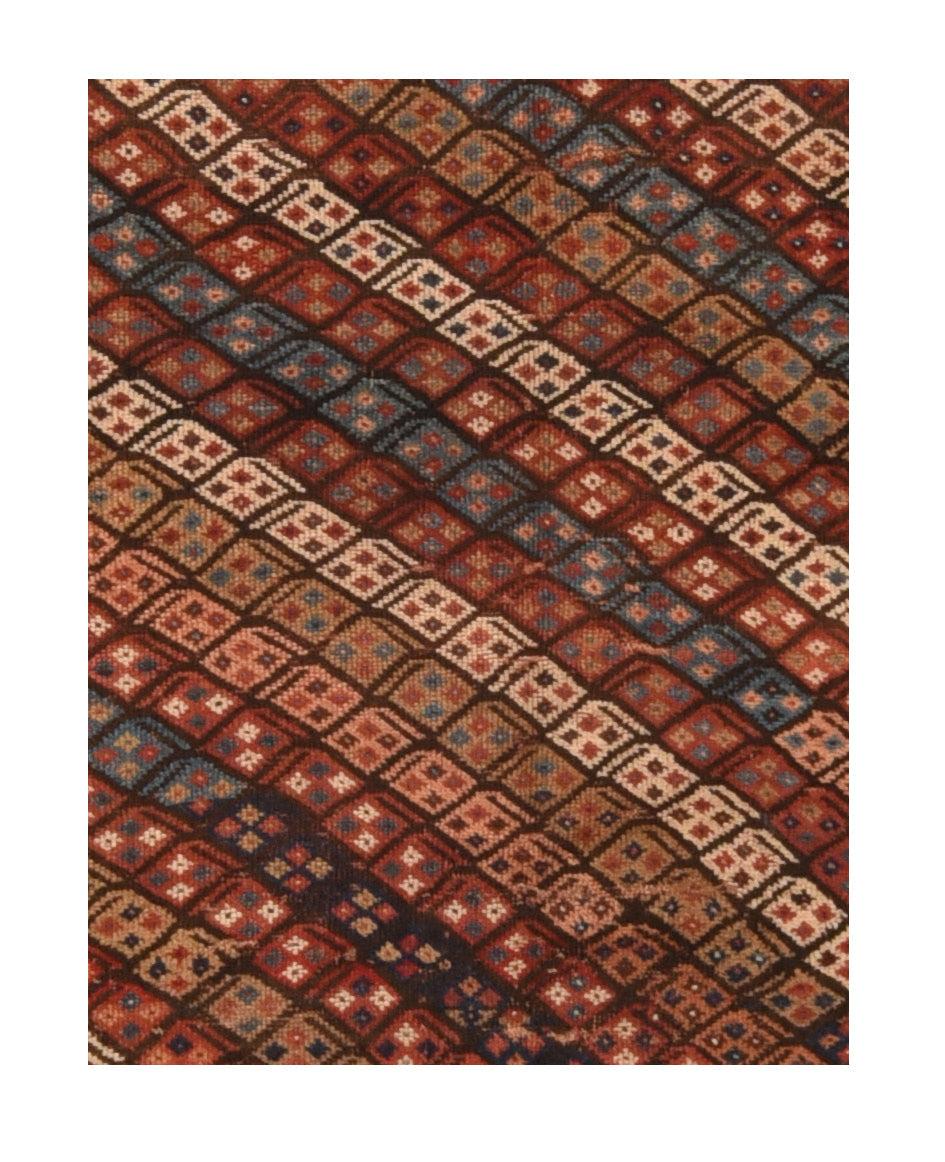 Alfombra antigua Bakhtiari 6'6'' x 6'7'' Anudado a mano en venta