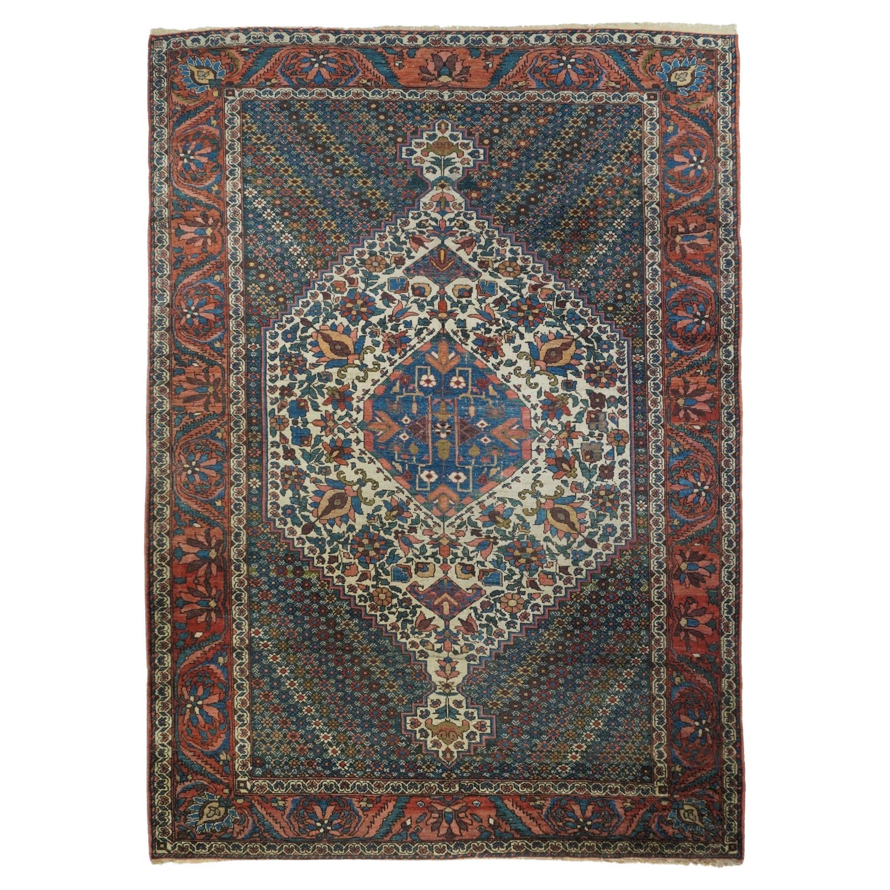 Antique Bakhtiari Rug 6'8'' x 10'3'' For Sale