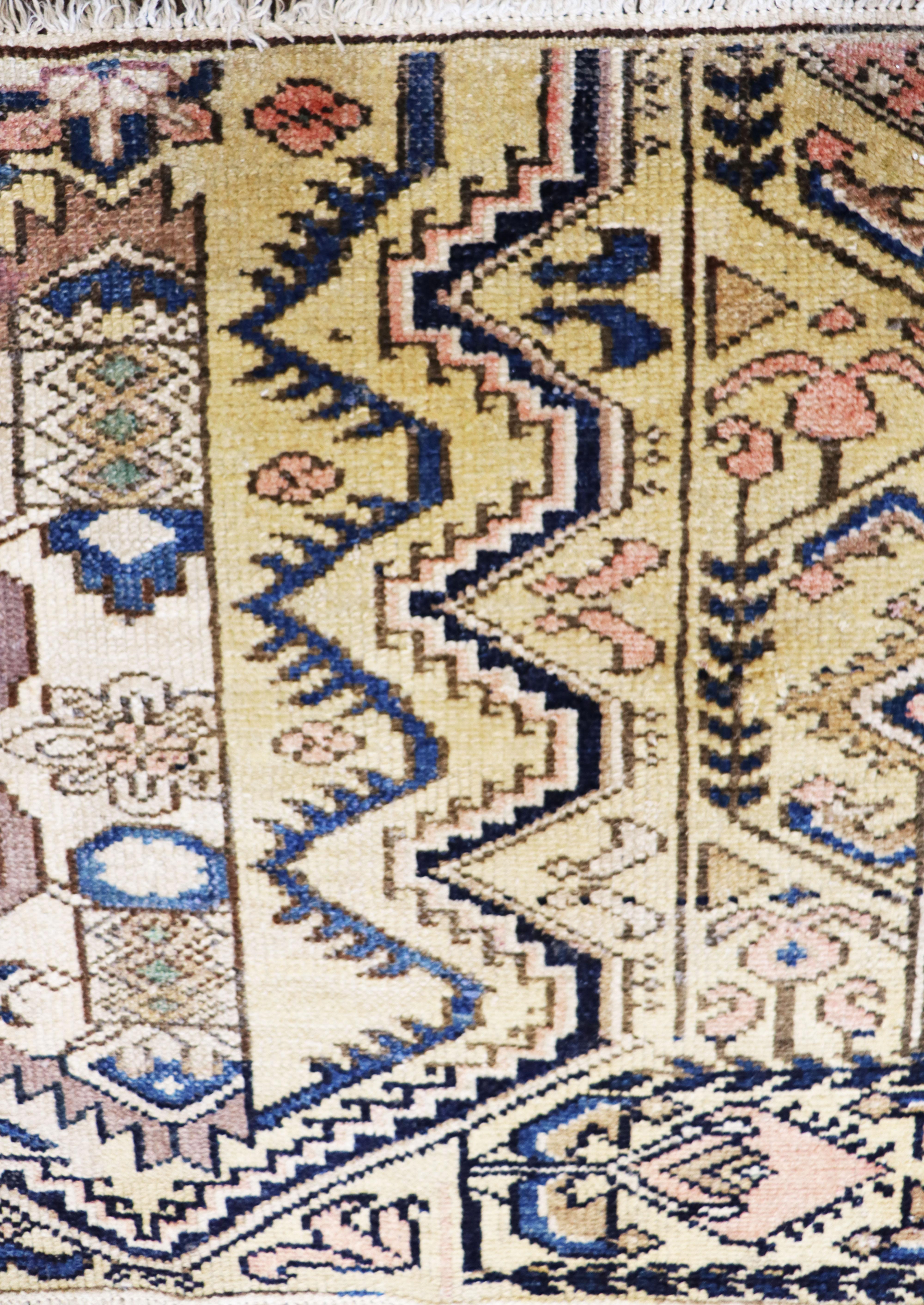 Persian Antique Bakhtiari Sampler Rug, Great Colors For Sale