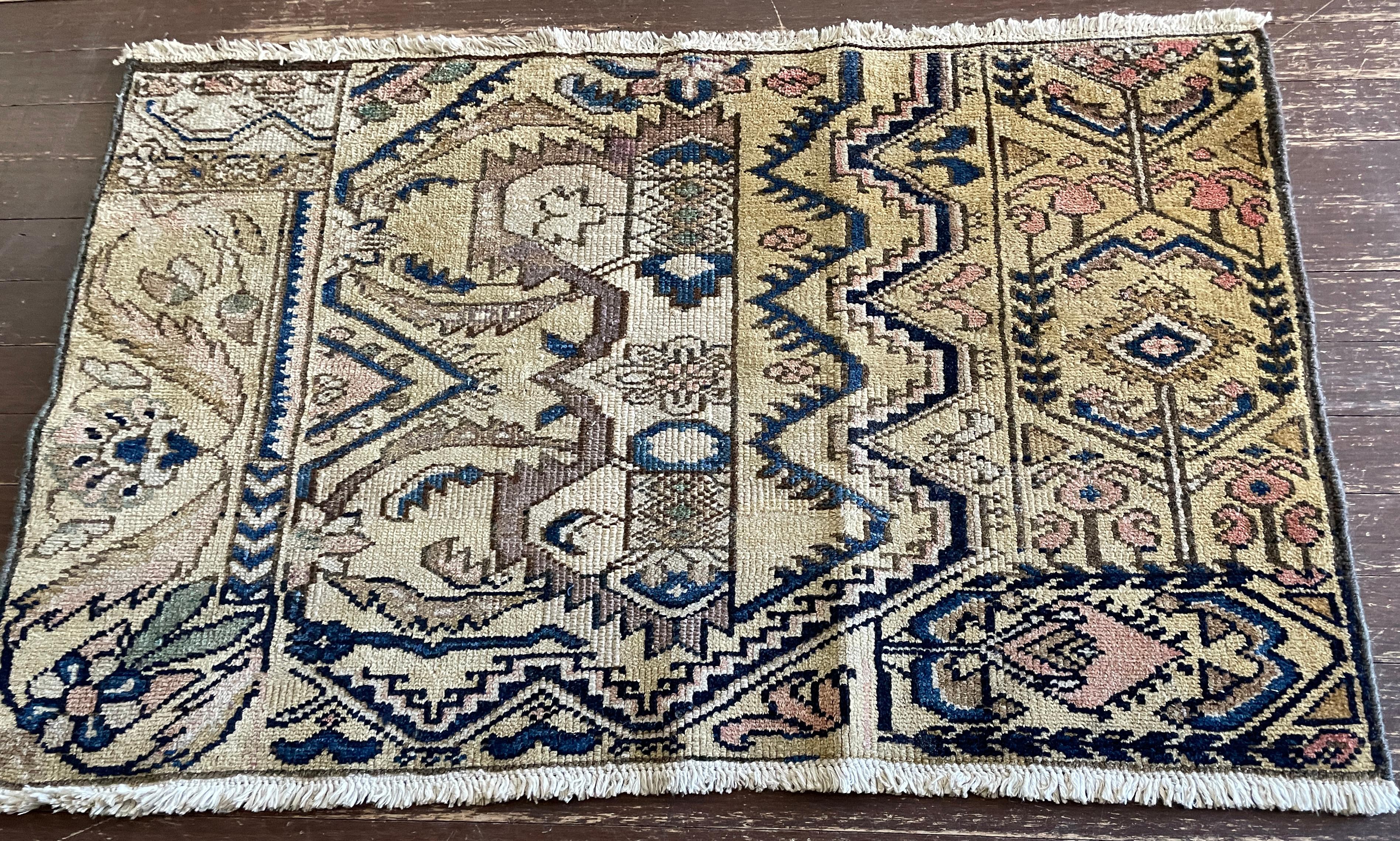 Tribal Antique Bakhtiari Sampler Rug, Great Colors For Sale
