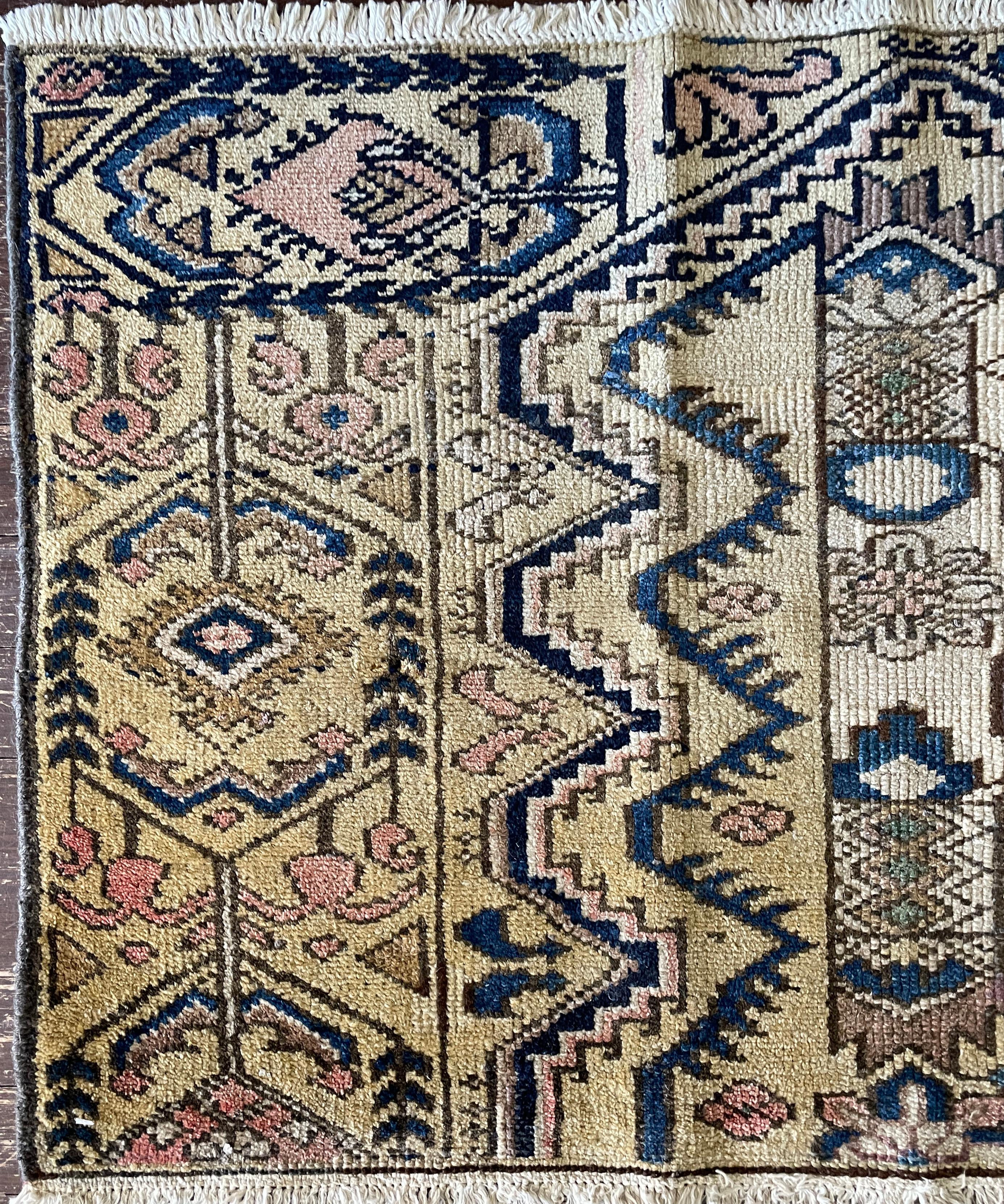 Wool Antique Bakhtiari Sampler Rug, Great Colors