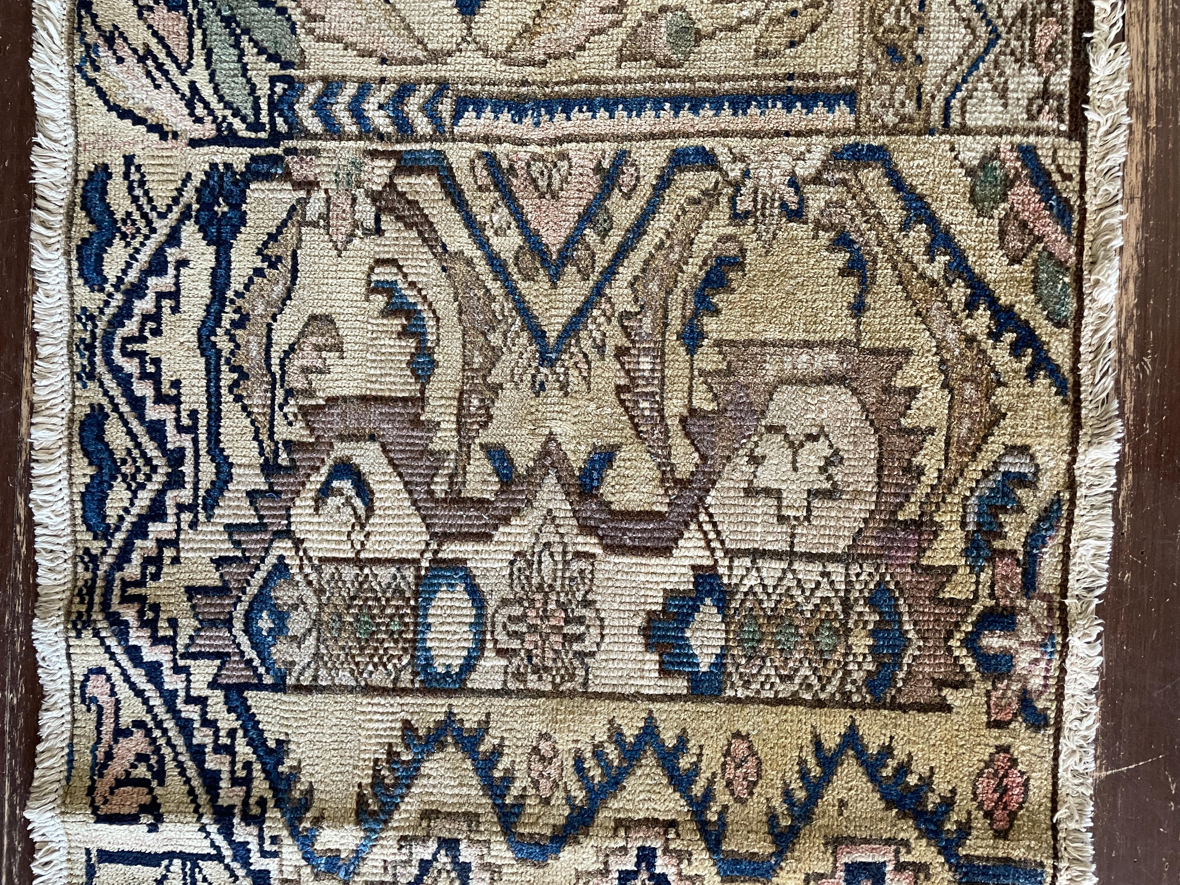 Antique Bakhtiari Sampler Rug, Great Colors For Sale 1