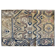 Antiker Bakhtiari Sammlerteppich, große Farben, antik