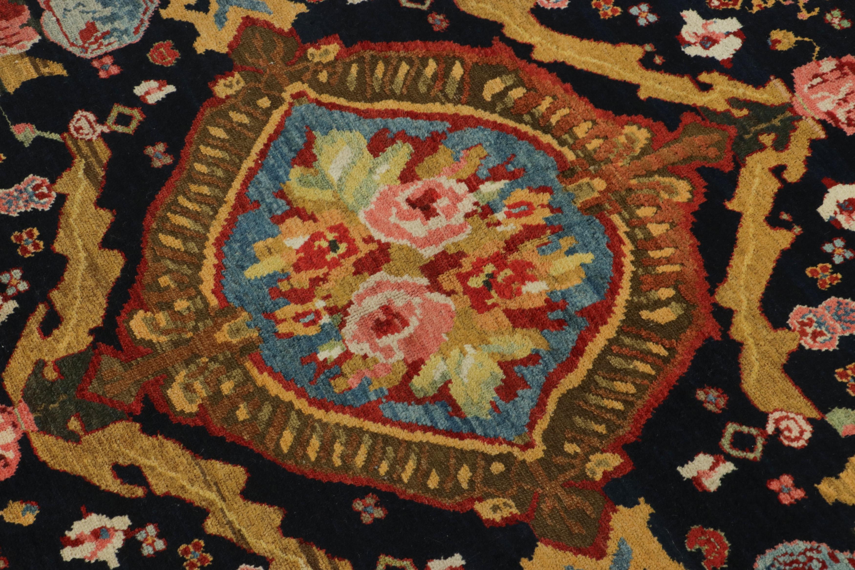 Hand-knotted in wool, originating from Persia circa 1880-1890, this 5x7 Persian Bakhtiari rug is a rich new addition to Rug & Kilim’s collection of antique rugs.  

On the design: 

Connoisseurs will admire this piece as inspired by Persian