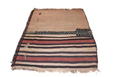 Antique Bakhtiari Tacheh Tribal Rug