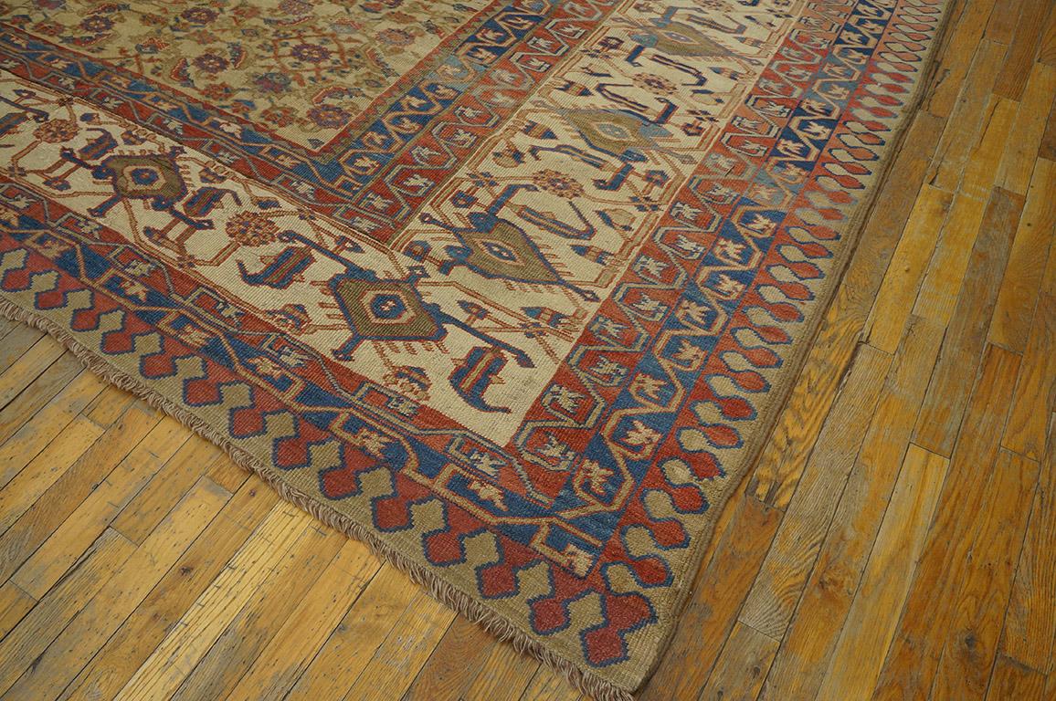 Hand-Knotted 19th Century N.W. Persian Bakshaiesh Carpet ( 15' x 18' - 457 x 548 ) For Sale