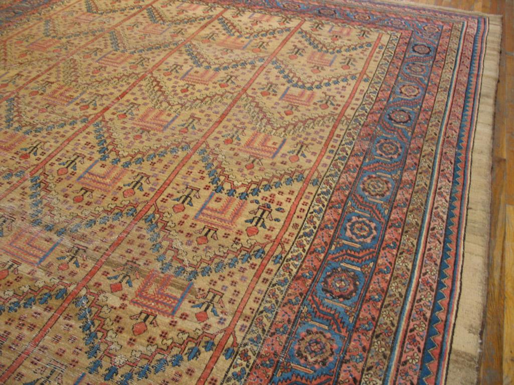 19th Century Persian Bakshaiesh Carpet ( 12'6