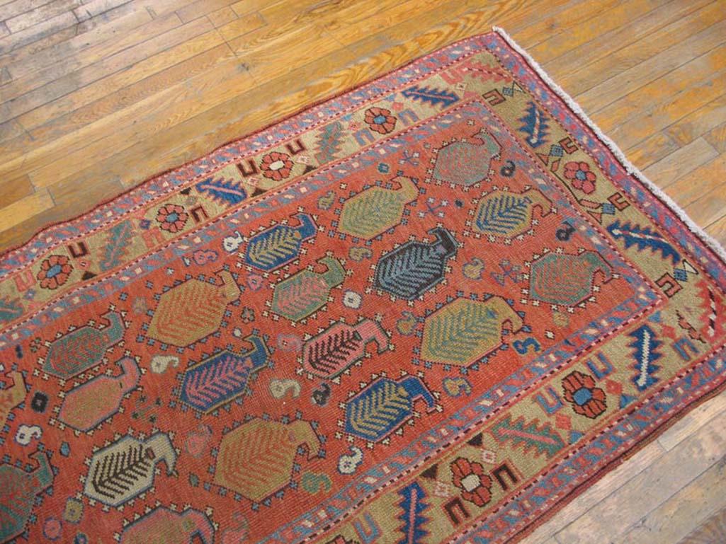 Hand-Knotted 19th Century N.W. Persian Bakshaiesh Carpet ( 3'4