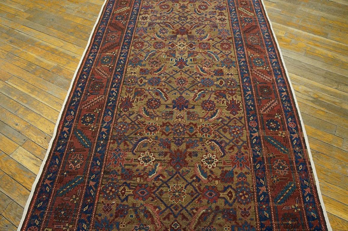Late 19th Century 19th Century N.W. Persian Bakshaiesh Runner Carpet ( 3'6