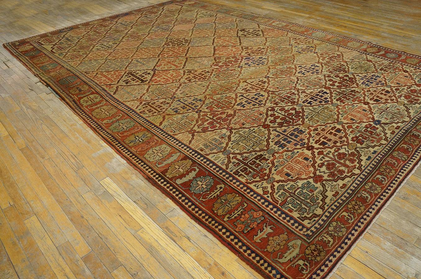 Hand-Knotted 19th Century N.W. Persian Bakshaiesh Carpet ( 9' x 13'2