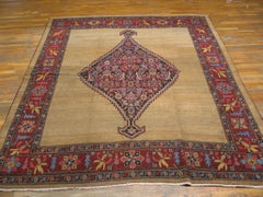 Majestic Camel Background and Allover Herati Design Antique Bakshaiesh Rug