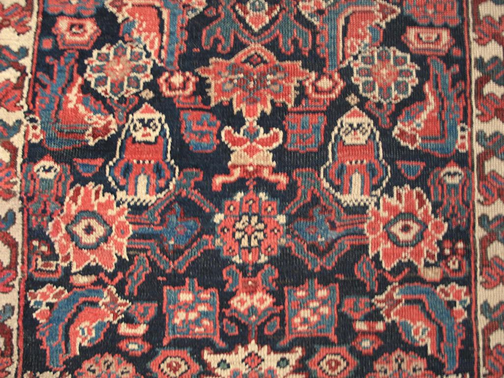 Hand-Knotted Early 20th Century N.W. Persian Bakshaiesh Runner Carpet ( 3'6