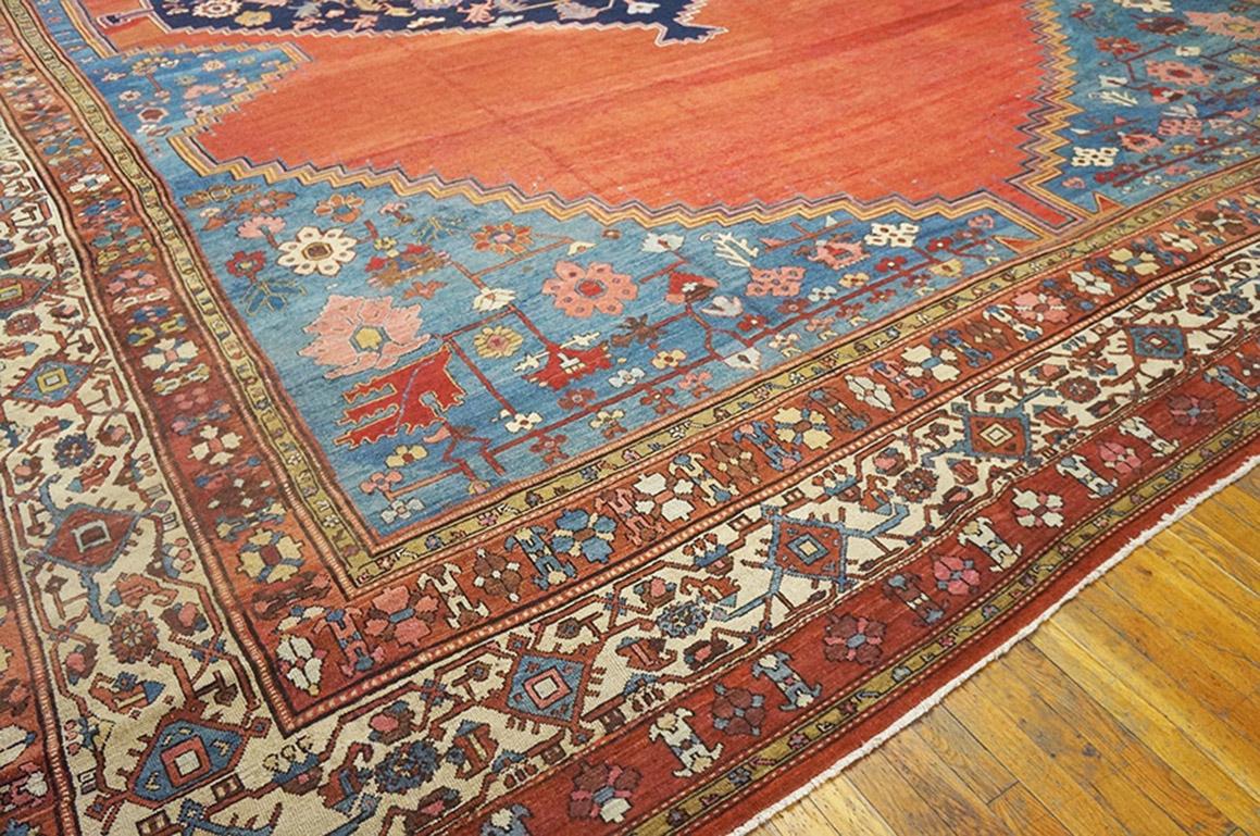 Hand-Knotted 19th Century N.W. Persian  Bakshaiesh Carpet ( 15'8