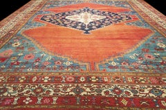 1880s Orange Medallion Antique N.W. Persian Bakshaiesh Carpet 15'8"x21' Wool Rug