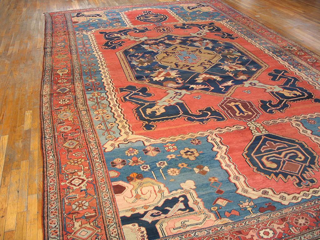 Hand-Knotted 19th Century N.W. Persian Bakhshaiesh Carpet  ( 10'8