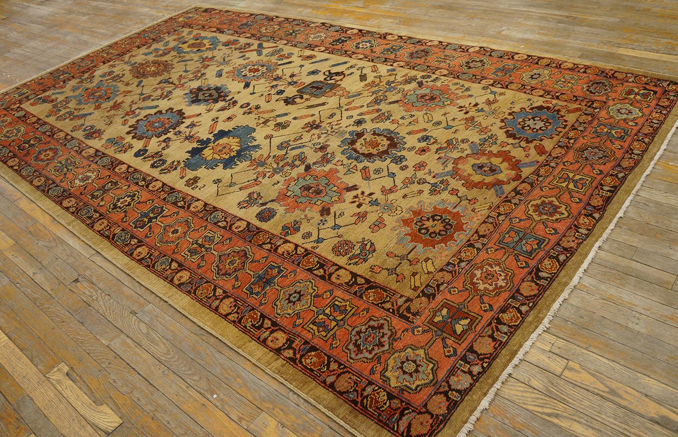 Hand-Knotted 19th Century N.W. Persian Bakshaiesh Carpet ( 6'4'' x 10'8'' - 193 x 325 ) For Sale