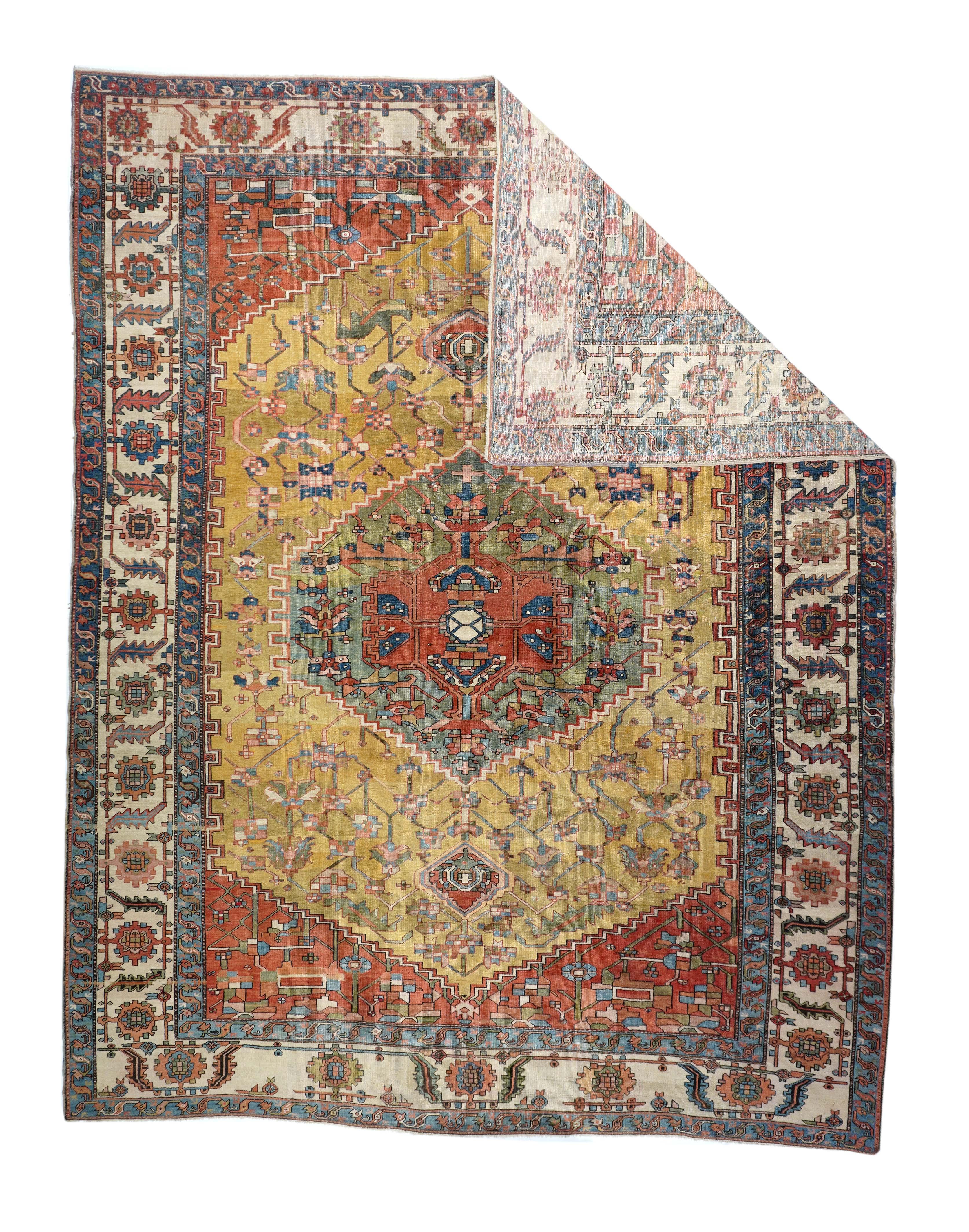 Antique Bakshaish rug 9'8'' x 12'6''.