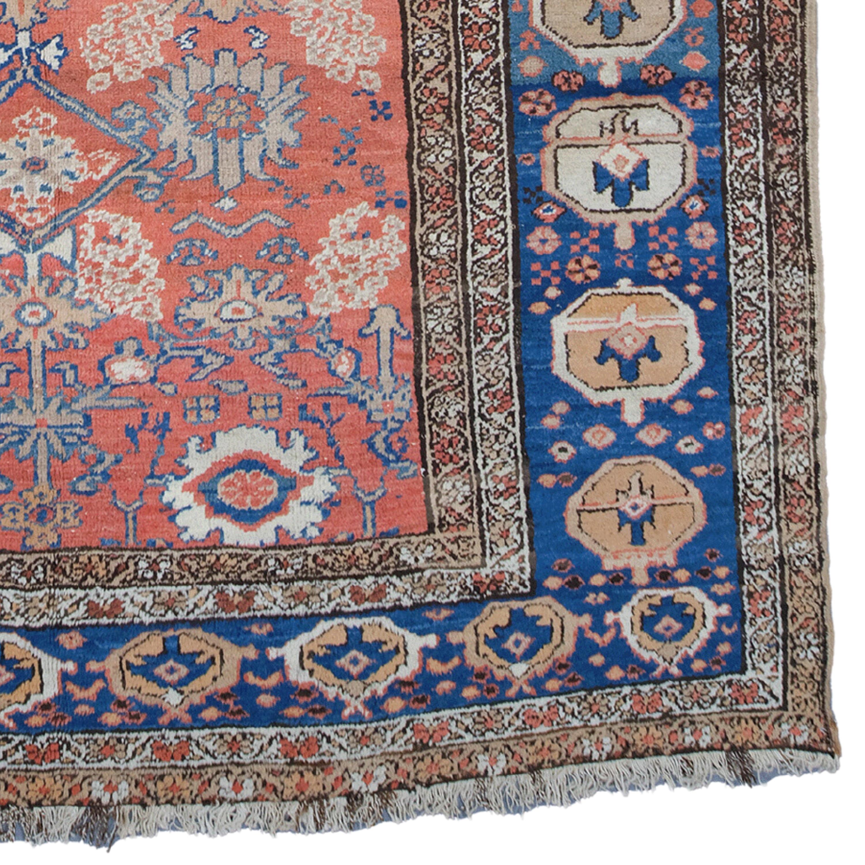 Antiker Bakshaish-Teppich - Bakshaish-Teppich aus dem späten 19. Jahrhundert, handgefertigter Teppich (Wolle) im Angebot
