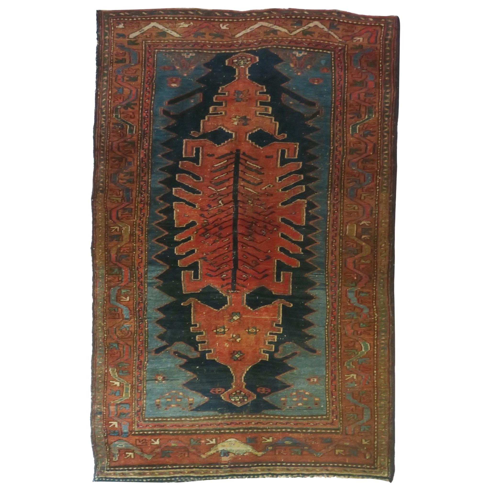 Antique Bakshaish Tribal Rug, 1890 For Sale