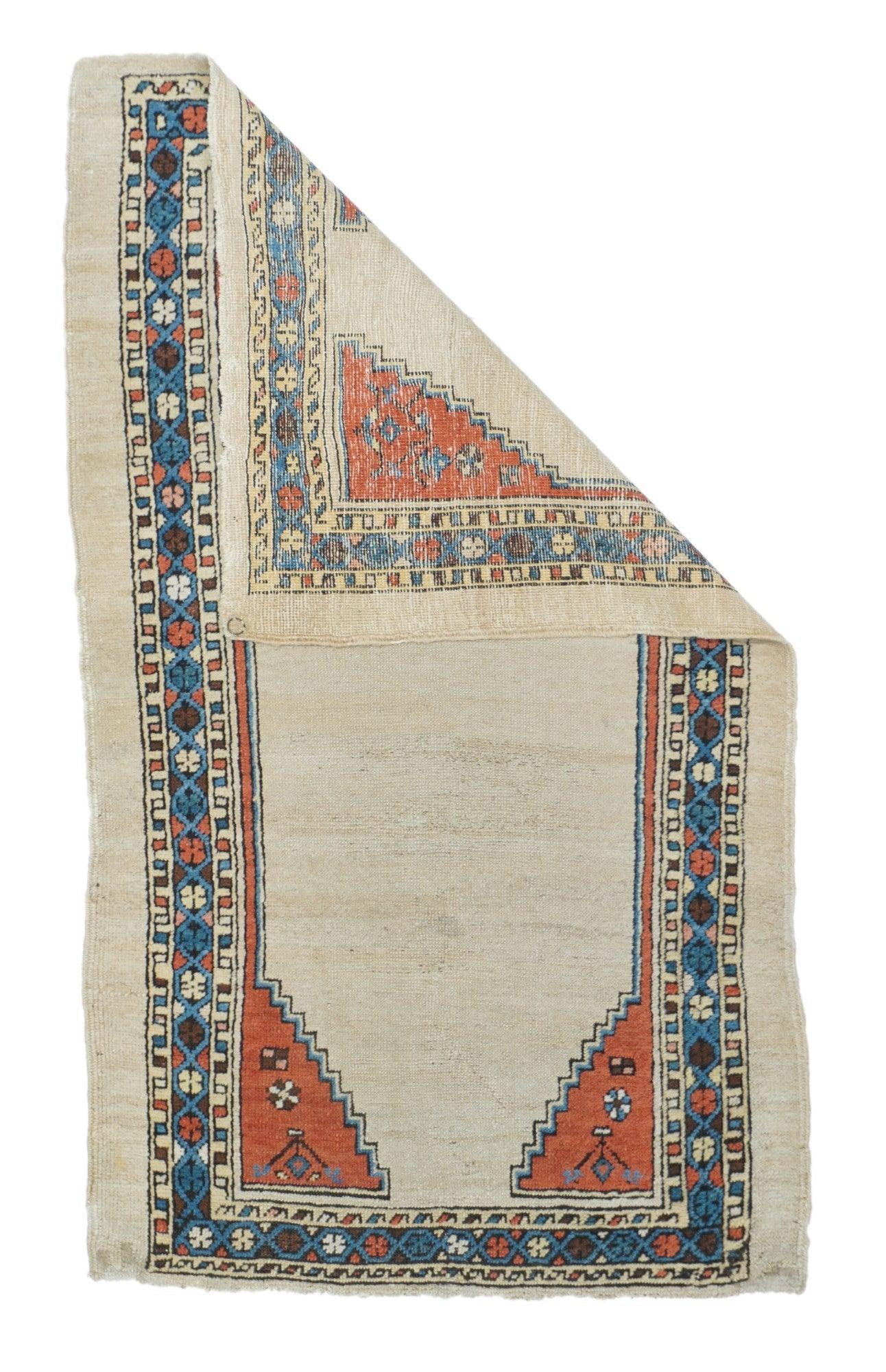 Antique Bakshayesh Rug 2'6'' x 4'3''. A type of Heriz, generally in squarish sizes, allover patterns and coarse to moderate weaves, wool or mixed constructions; woven before 1900. Term is often extended to early medallion, later 19th century