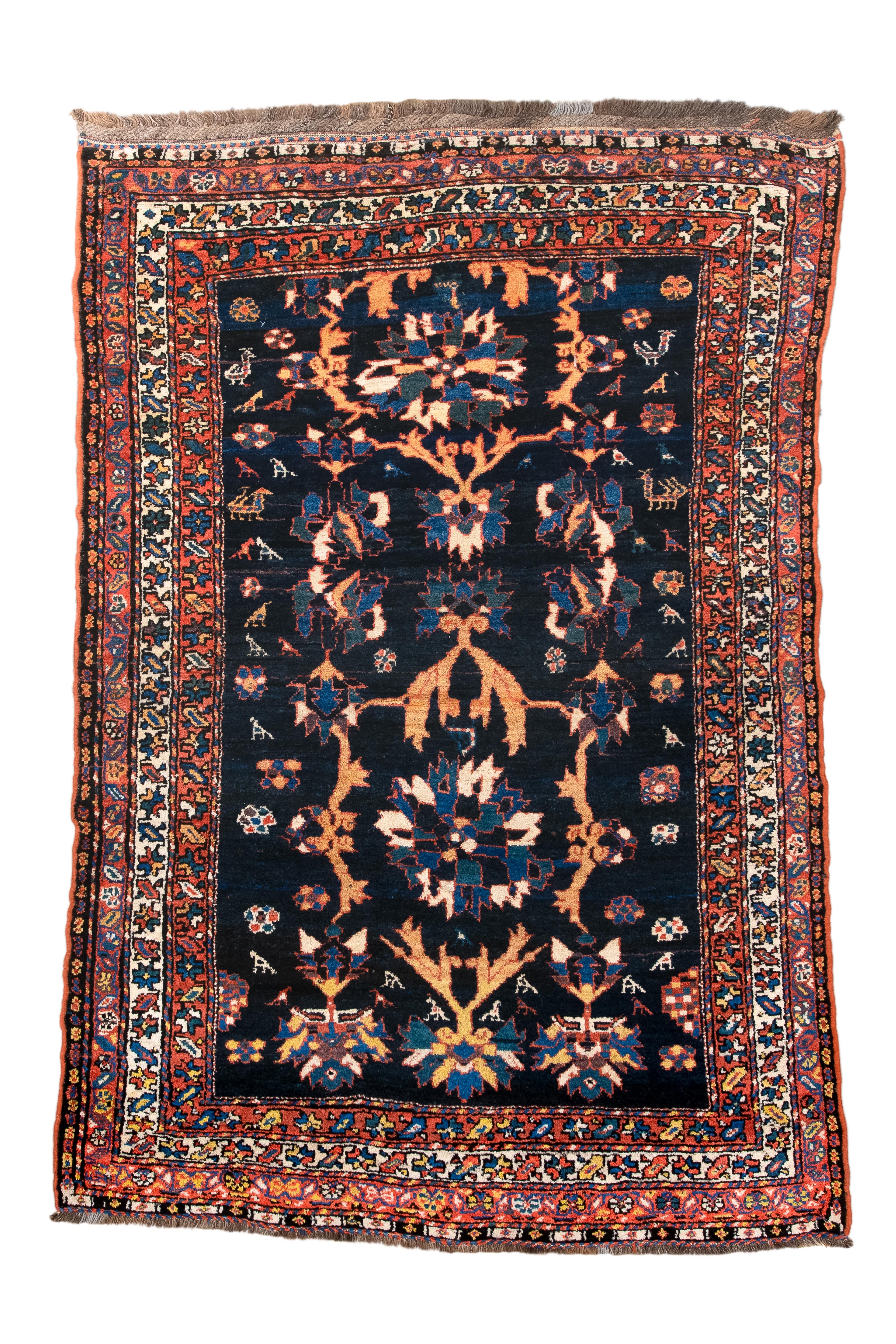 The vintage masterpiece, a Louri rug, is 4'2
