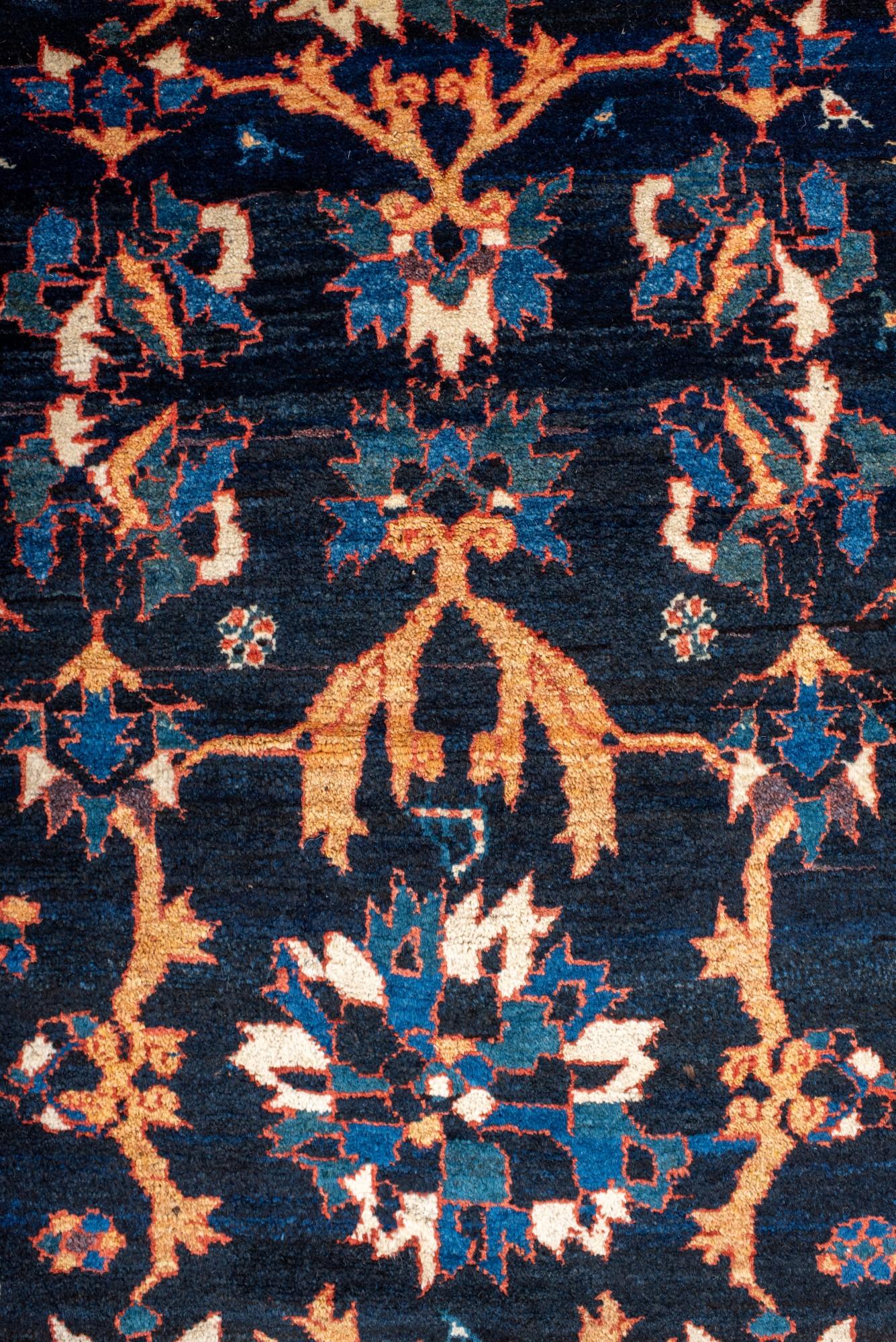 Hand-Knotted Antique Baktiary Rug with Floral Design For Sale