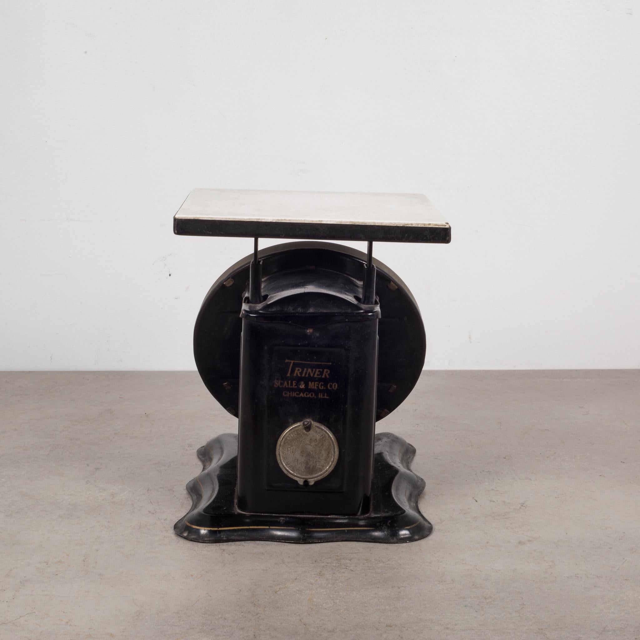 American Antique Balance Scale with Porcelain Top, circa 1906