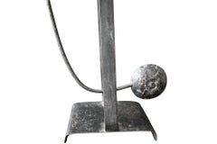 Antique balance toy Galloping Cowboy Moving , handpainted forged iron, 19th C.