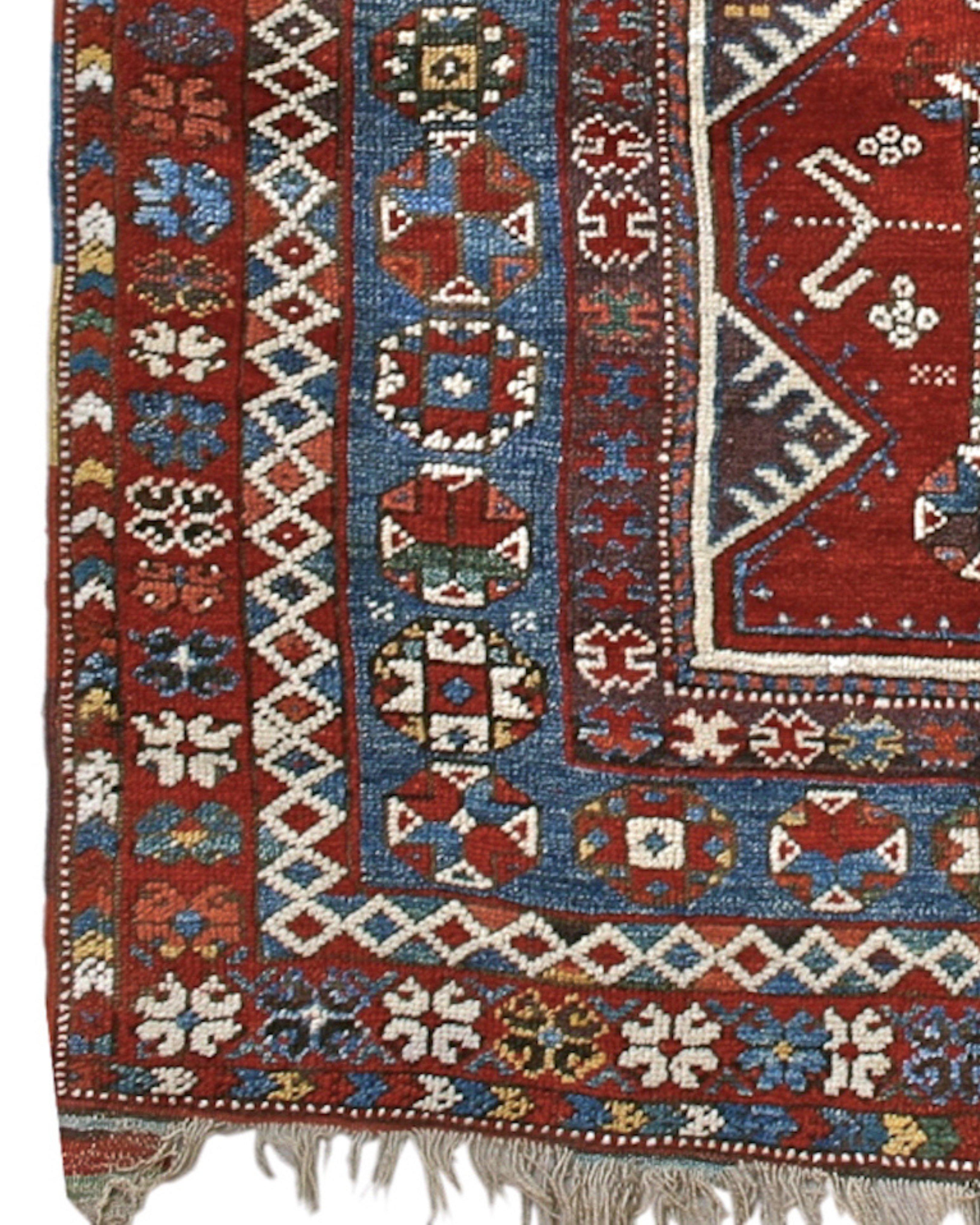 Hand-Knotted Antique Balikesir Prayer Rug, Mid-19th Century For Sale