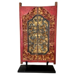 Antique Balinese Hand-Carved Panel