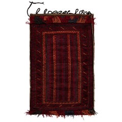 Textile tribal ancien Balisht à motifs géométriques polychromes - Rug & Ki