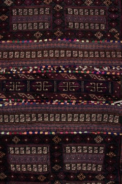 Antique Balisht Tribal Textile Polychromatic Geometric Patterns - Rug & Kilim