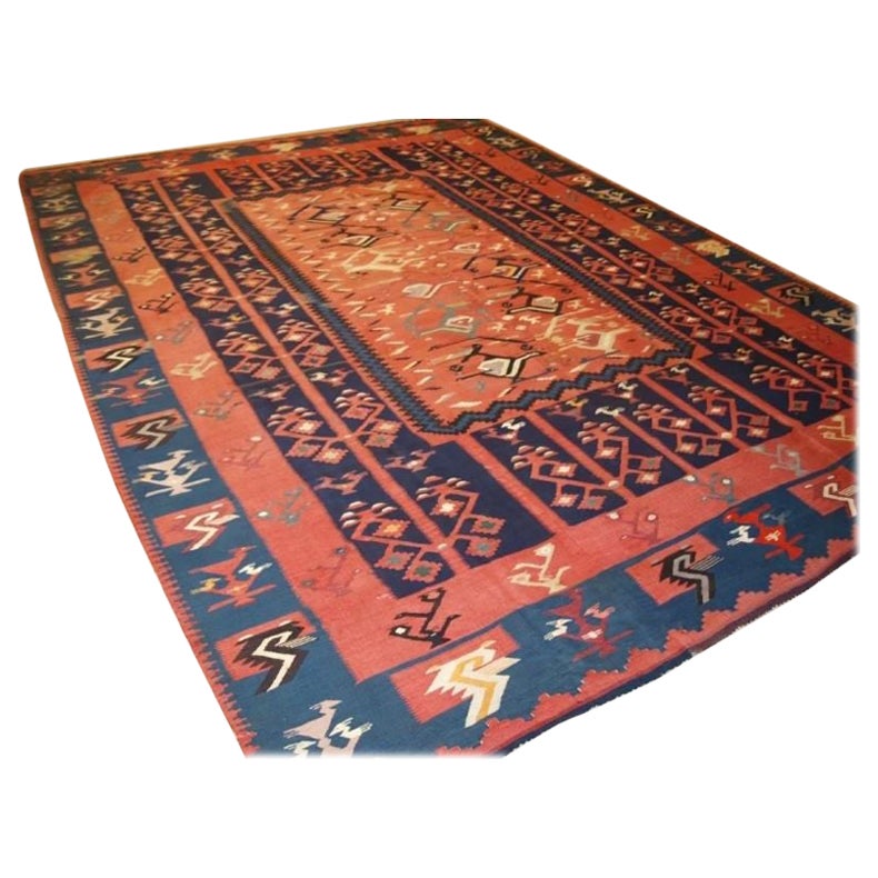 Kilim ancien de grande taille de Sharkoy des Balkans, vers 1900/20