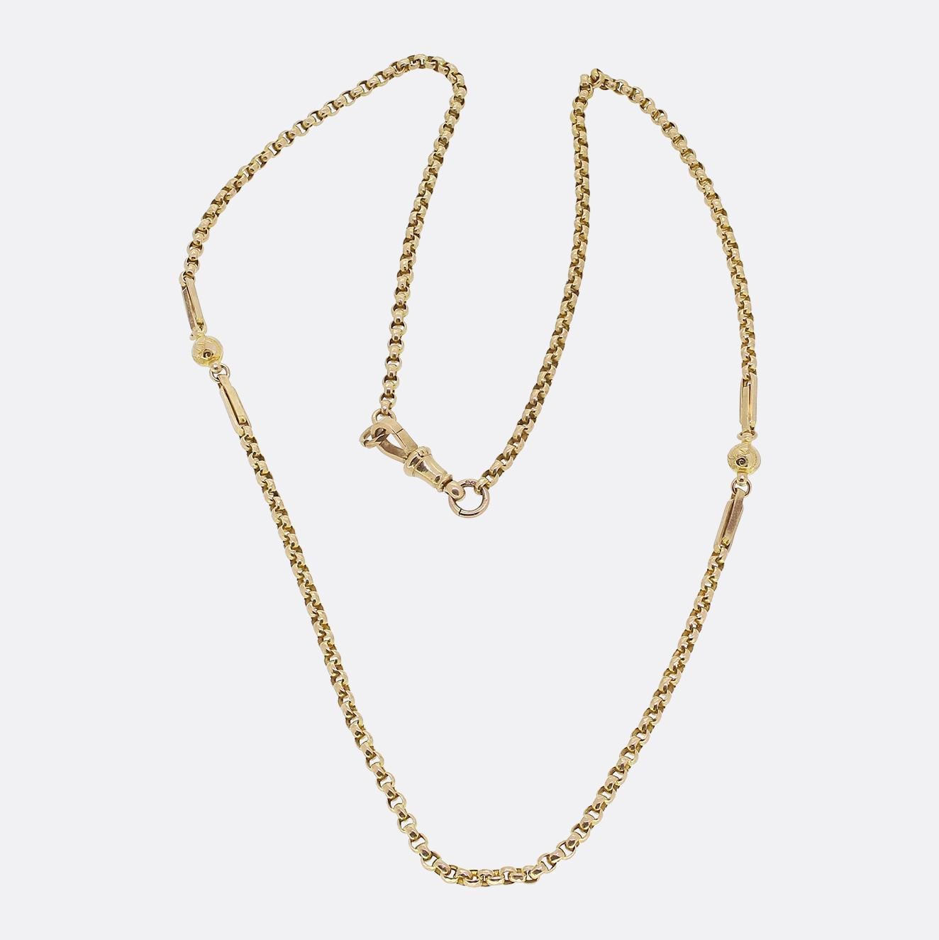 Antique Ball and Bar Chain In Good Condition For Sale In London, GB