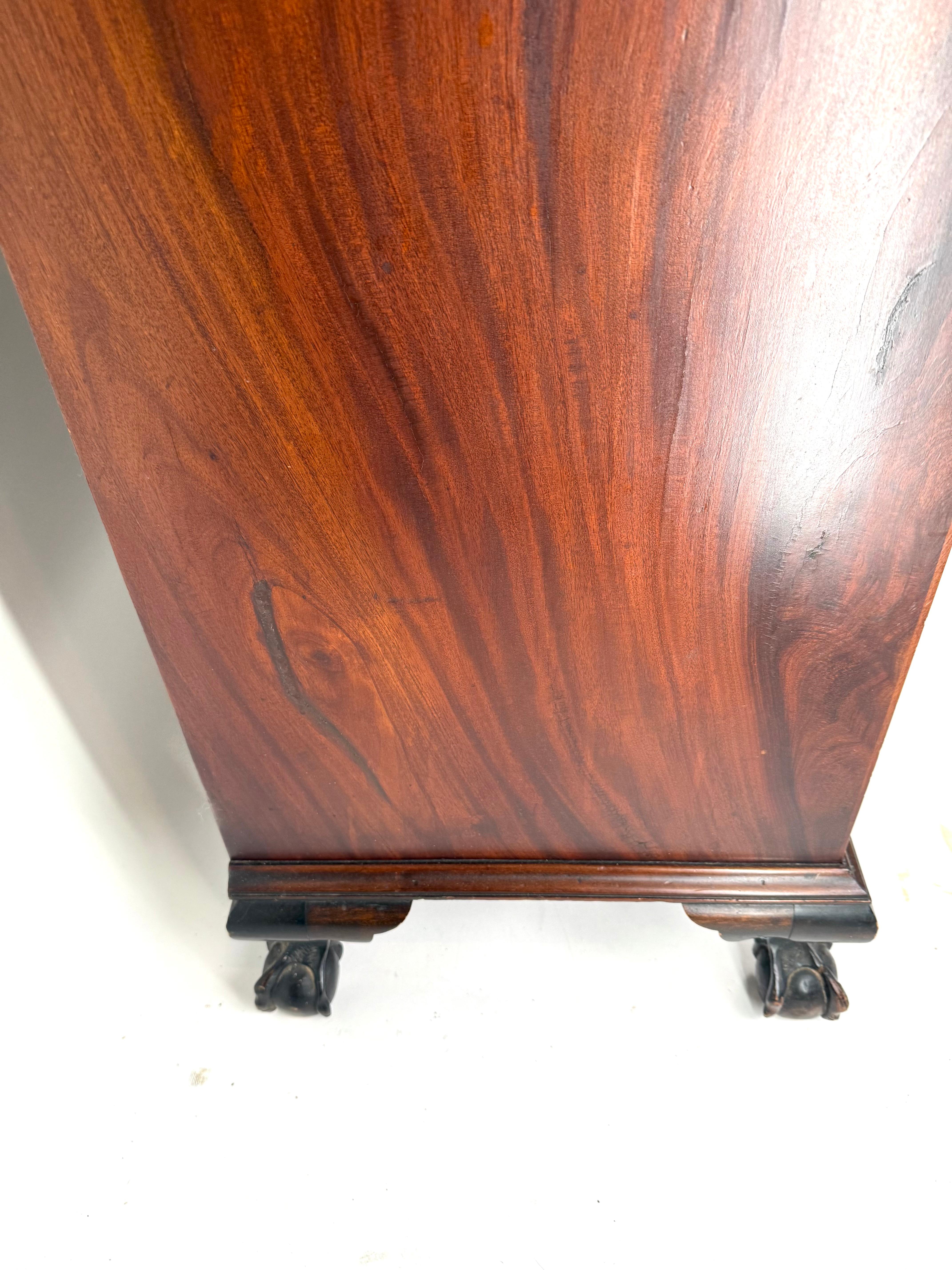Antique Ball and Claw Mahogany Chest For Sale 8